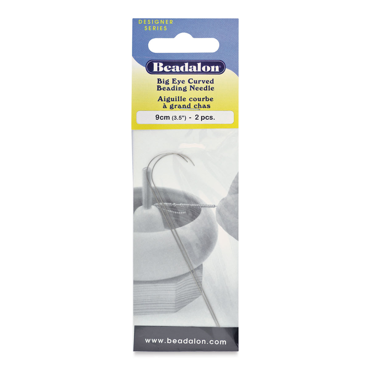Beadalon Big Eye Curved Beading Needle - Package of 2, 3-1/2"L