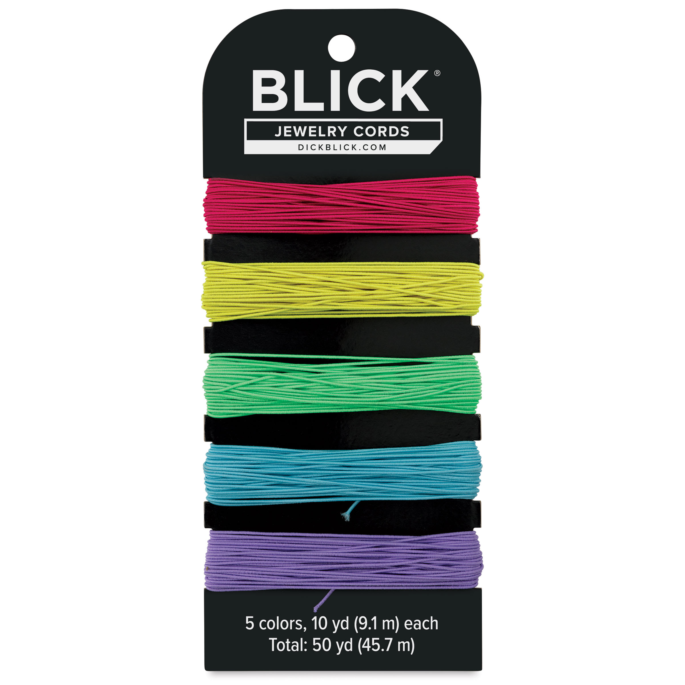 Blick Stretchy Jewelry Cord - Assorted Colors, 10 yds, Set of 5