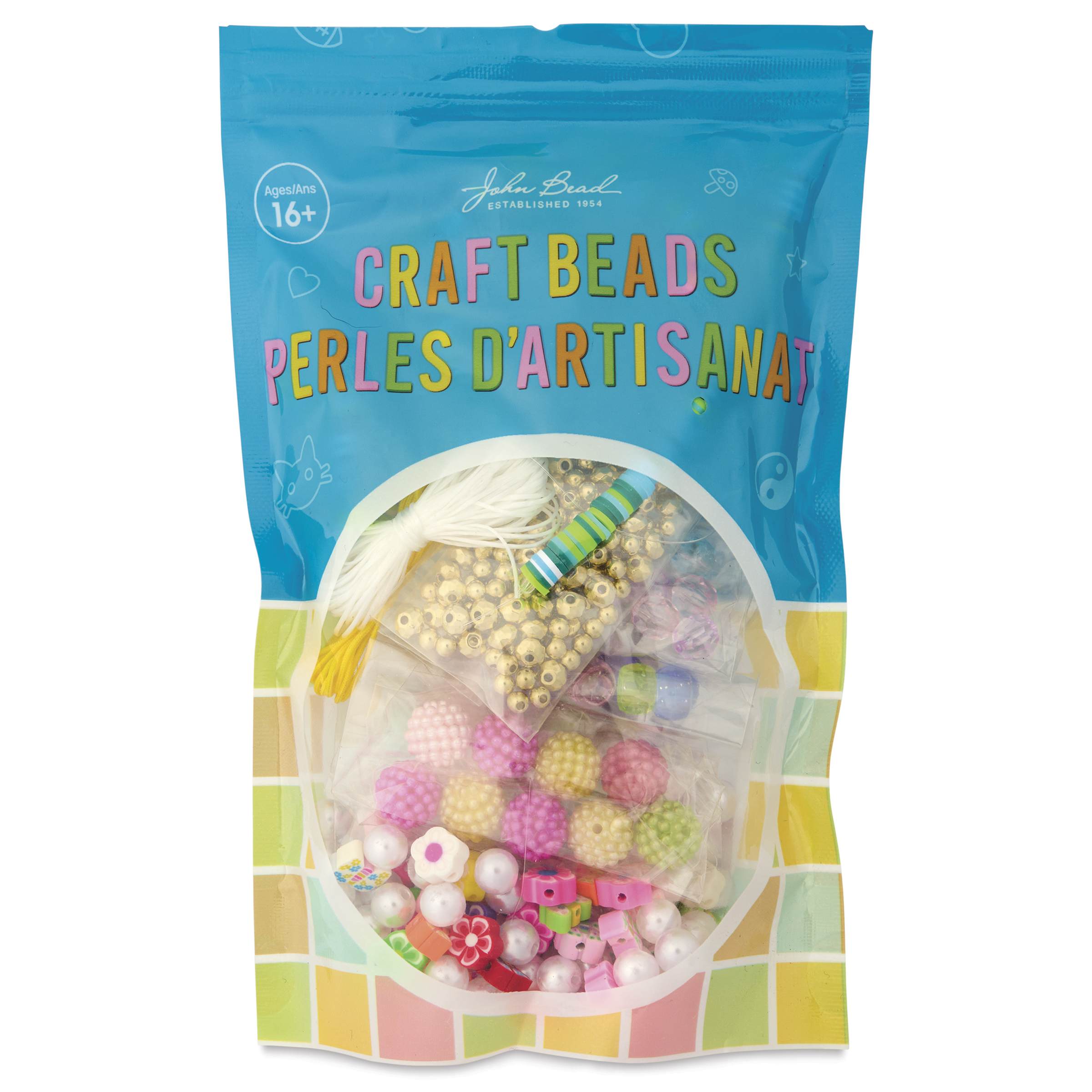 John Bead Craft Beads Multicolor Friendship Bracelet Making Kit - Green