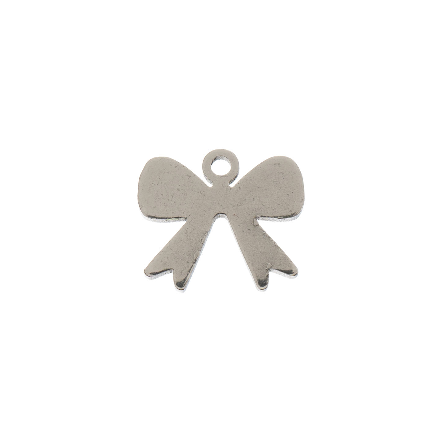 John Bead Sweet & Petite Metal Charms - Pkg of 10, Silver Bows