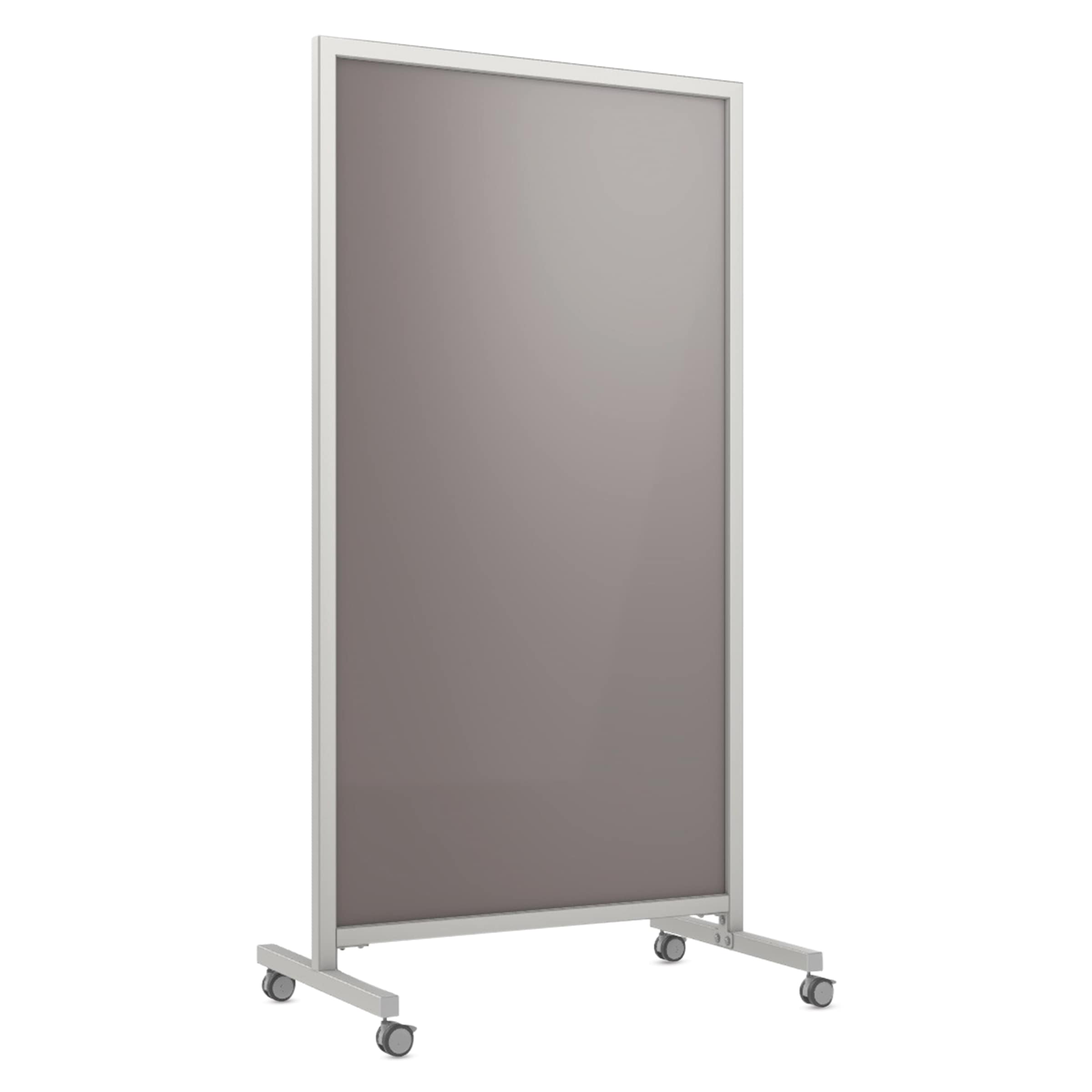 Ghent EZ Glass Mobile Dry-Erase Whiteboard, Aluminum Frame, 75H x 38W (EZ1NA7538SK) | Quill
