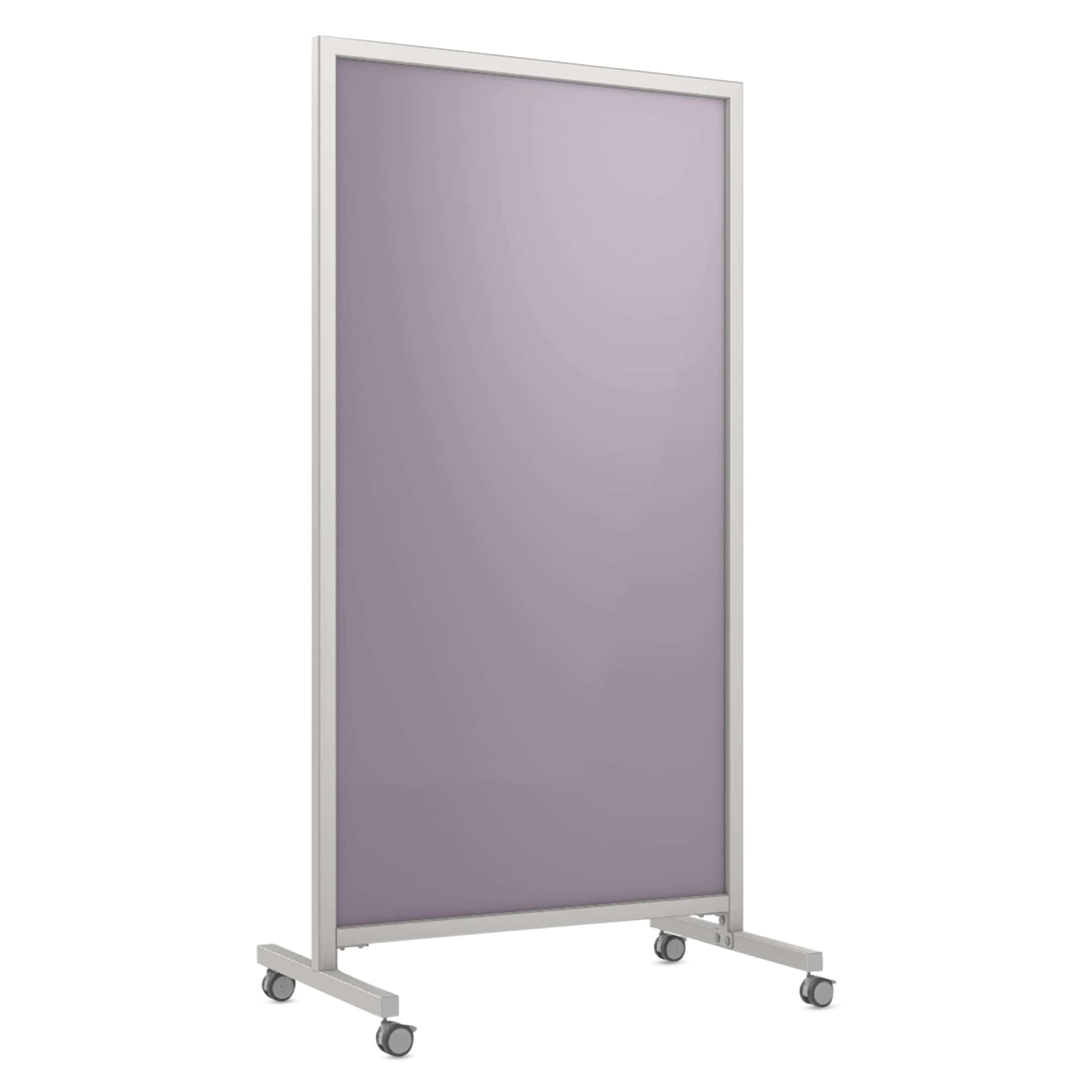 Ghent EZ Glass Mobile Dry-Erase Whiteboard, Aluminum Frame, 75H x 38W (EZ1NA7538GP) | Quill