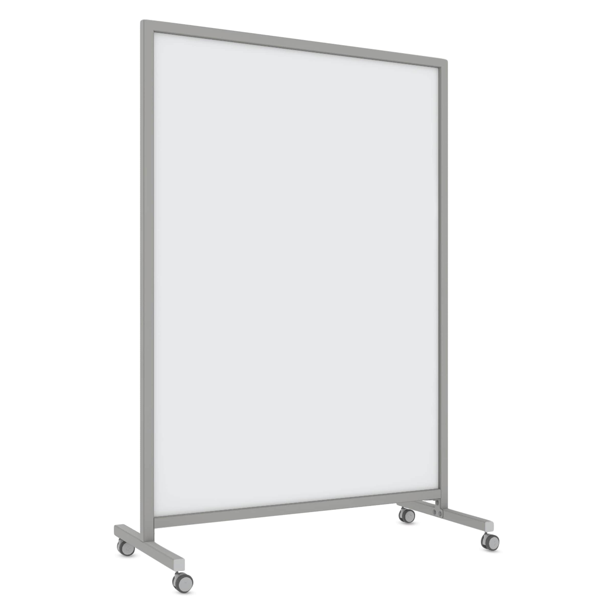 Ghent EZ Magnetic Porcelain Mobile Dry-Erase Whiteboard, Aluminum Frame, 75H x 50W (EZ6MA7550) | Quill