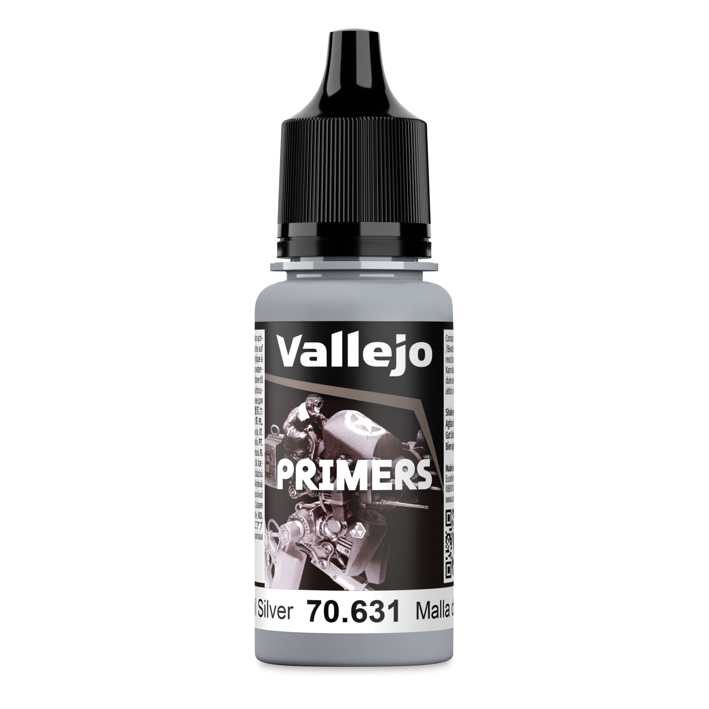 Vallejo Airbrush Primer - Chainmail Silver, 18 ml