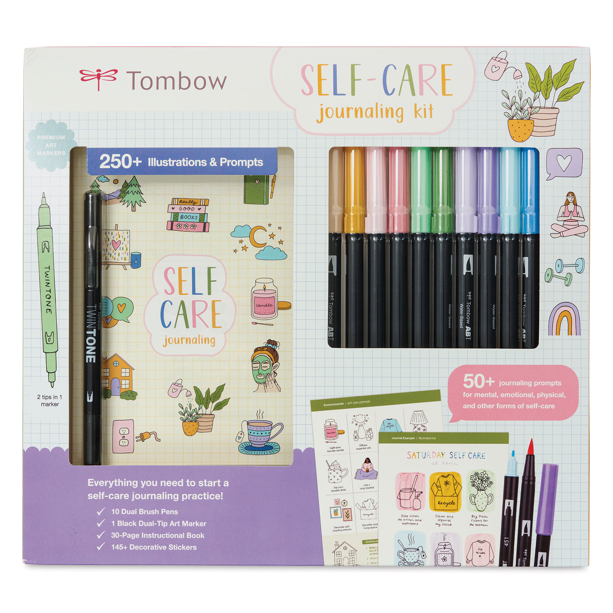 American Tombow 72518 Self-Care Journaling Kit