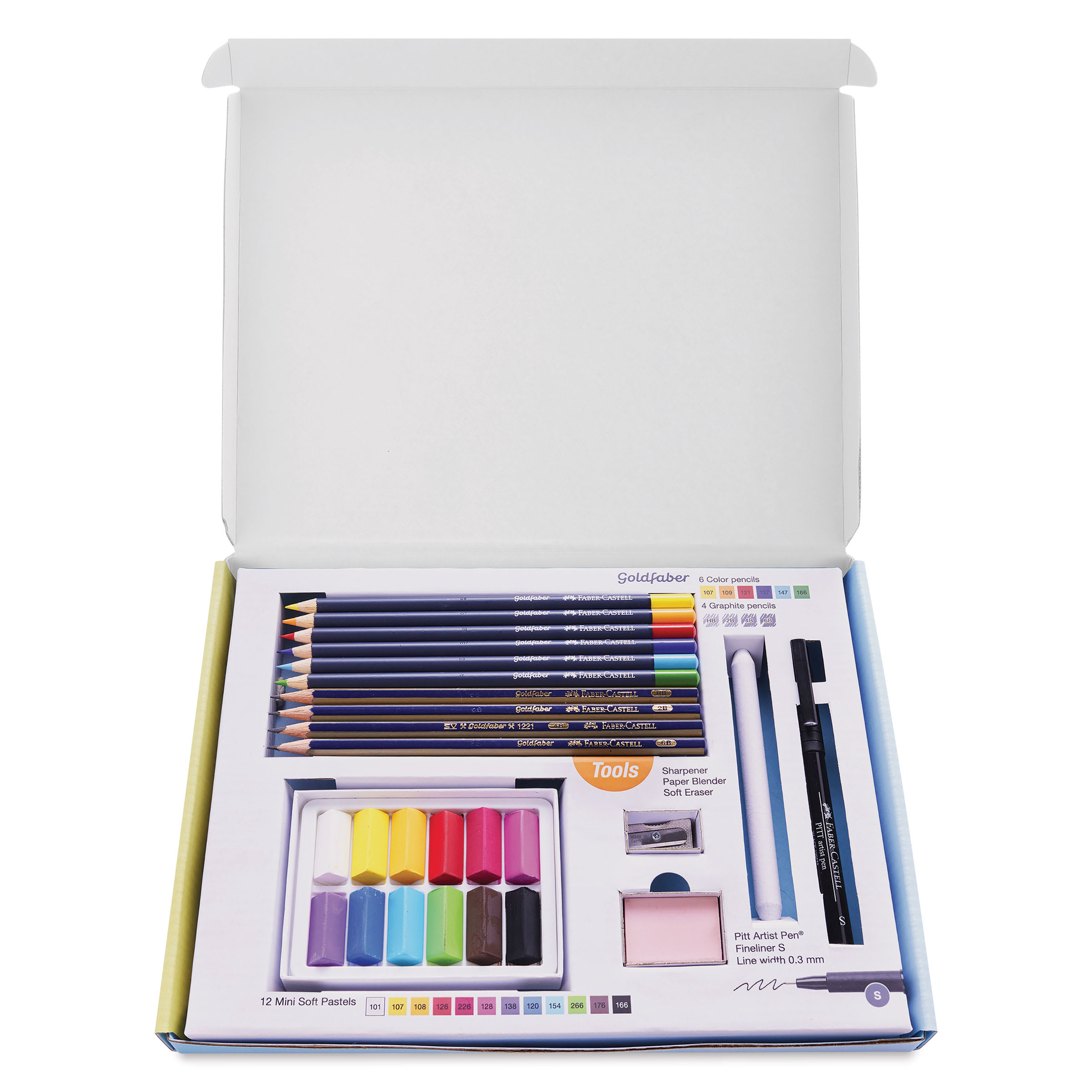 Faber-Castell Creative Studio Try It Box - Dry Mediums Set