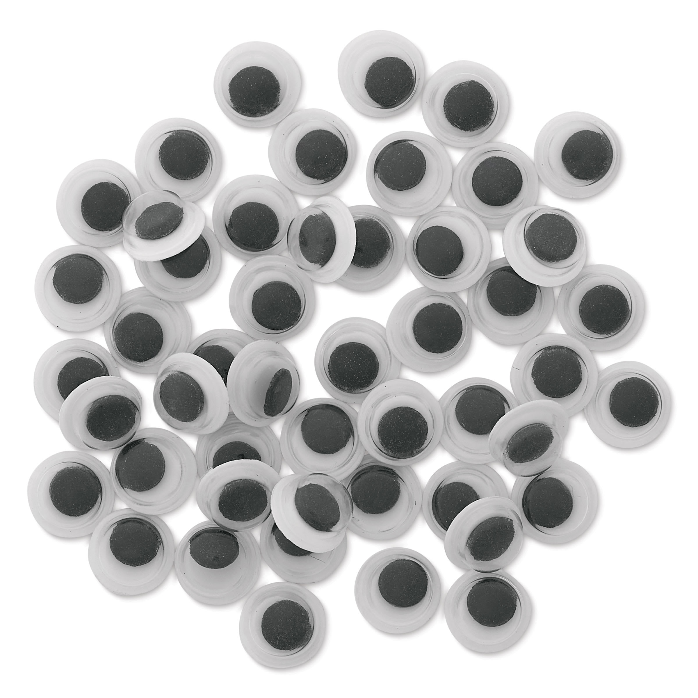 CLN Charles Leonard Creative Arts Round Wiggle Eyes, Black, 7mm, 50/Pack, 42 Packs/Bundle (CHL64507) | Quill