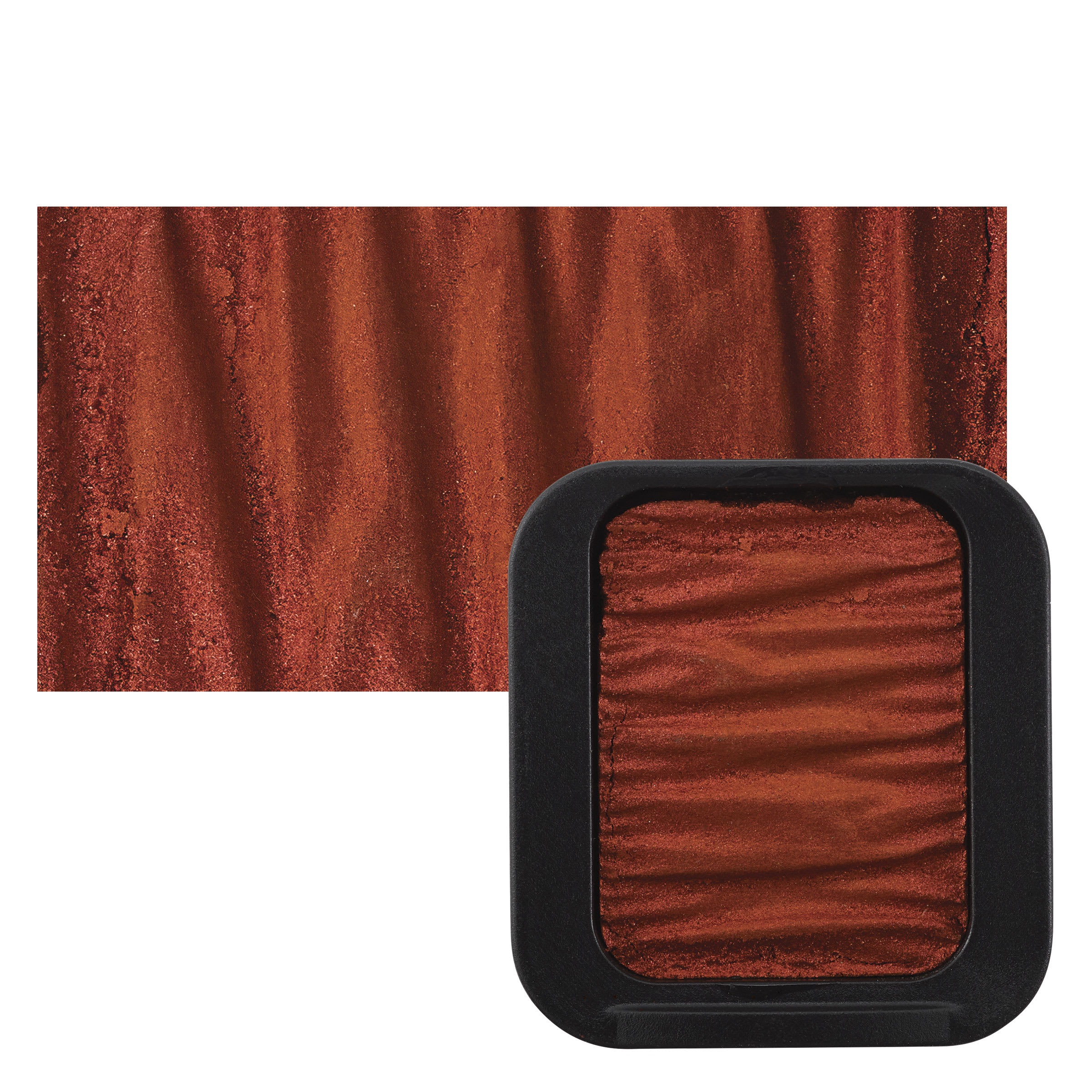 Finetec Premium Watercolor Pan - Brilliant Rust (Pearlescent)