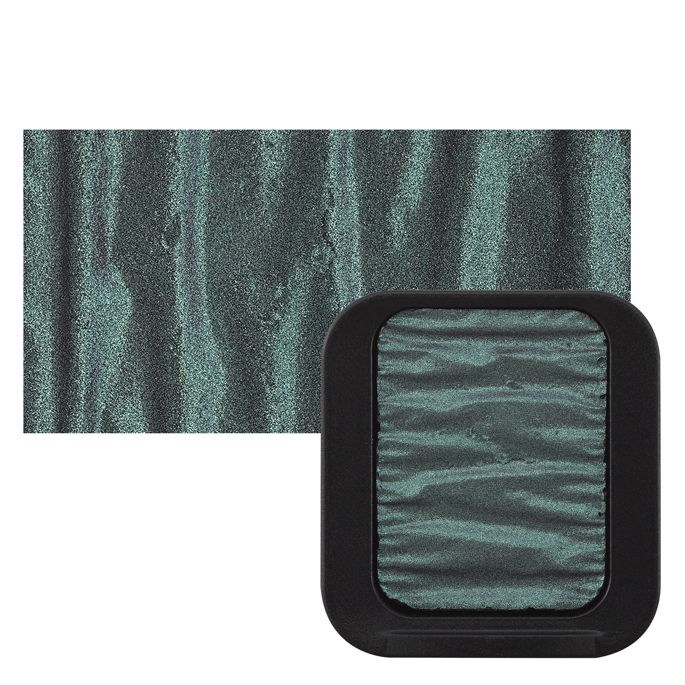 Finetec Premium Watercolor Pan - Green/Amethyst (Flip-Flop)