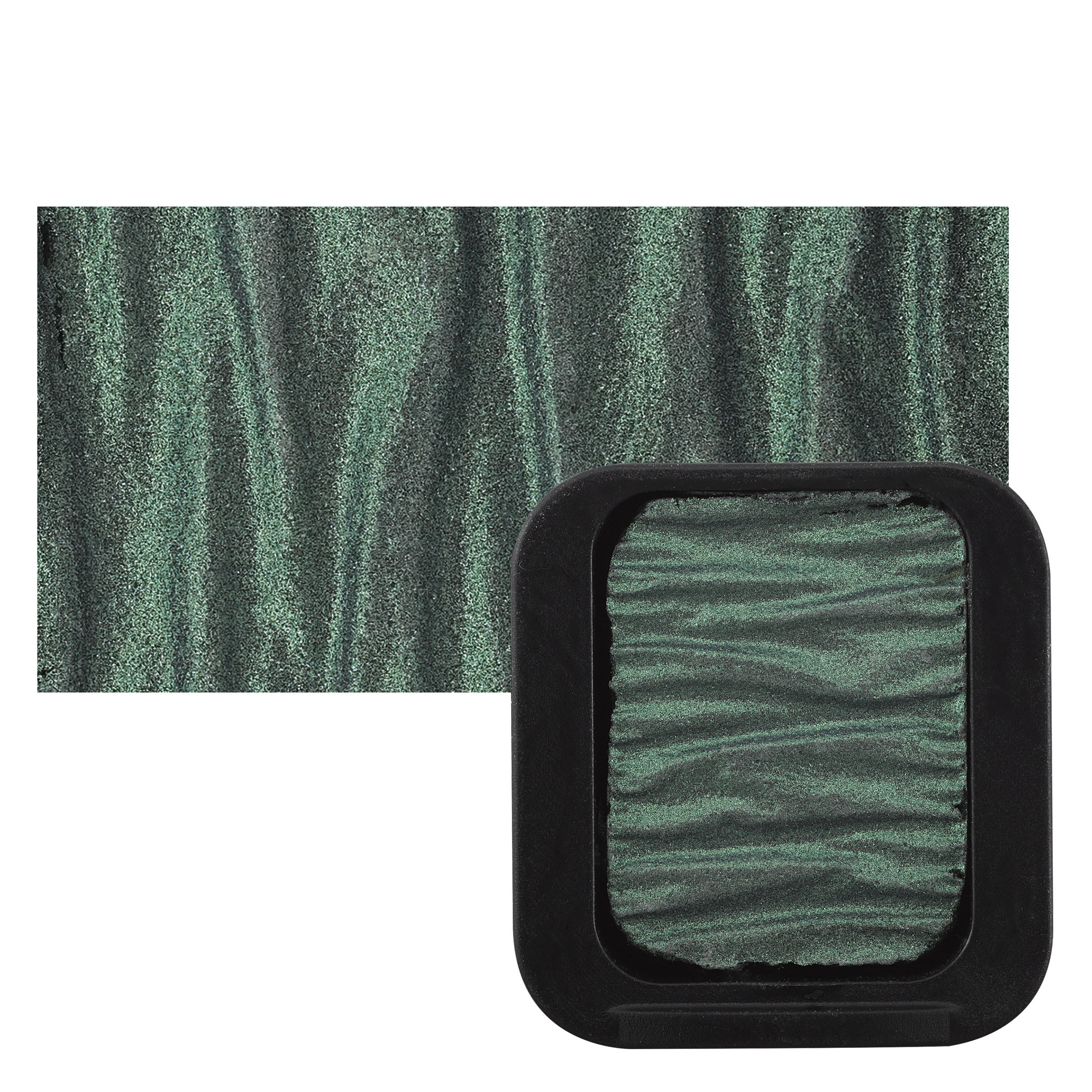 Finetec Premium Watercolor Pan - High Chroma Green (Pearlescent)