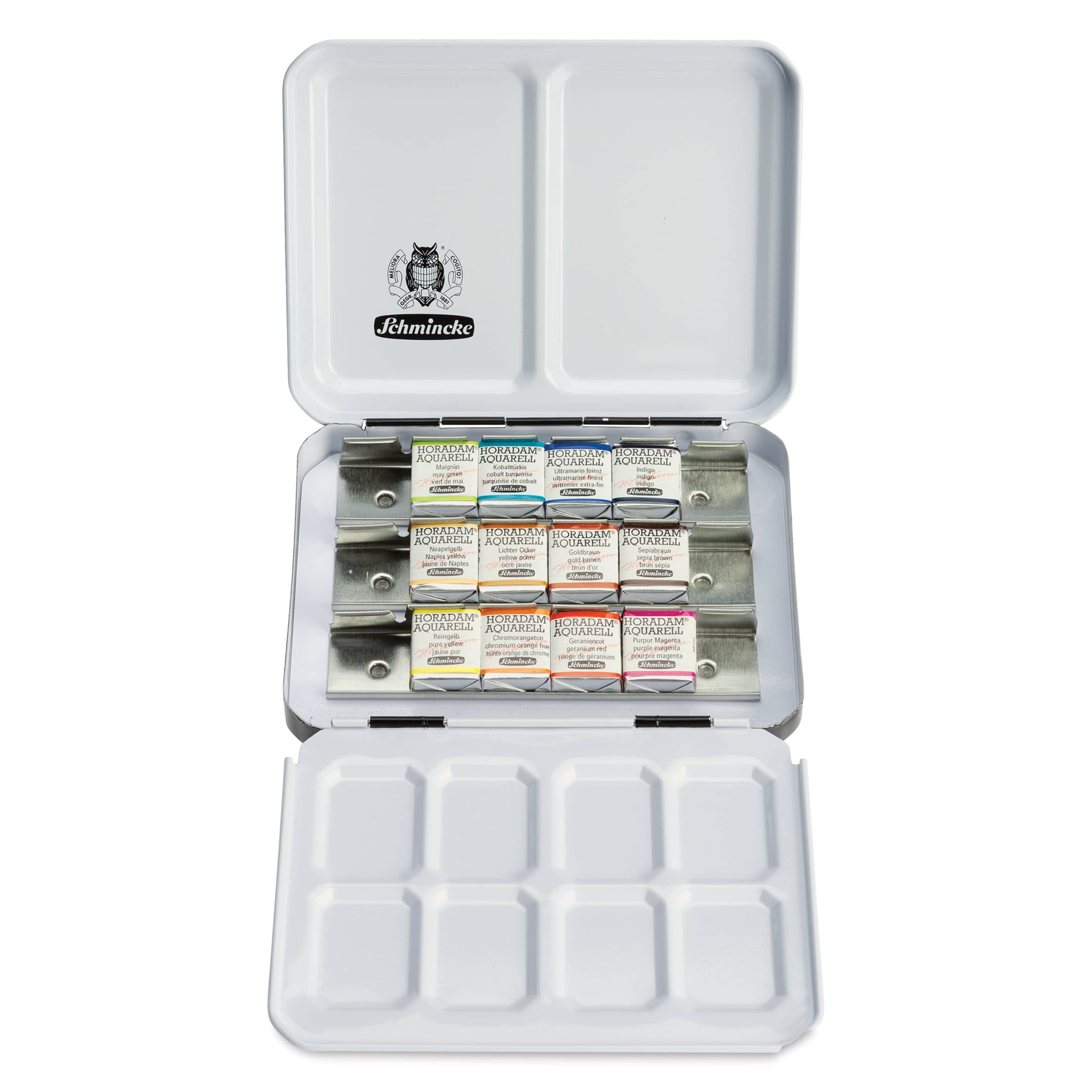 Schmincke Horadam Aquarell Watercolor Pans - Set of 12, Felix Scheinberger Colors, Half Pans
