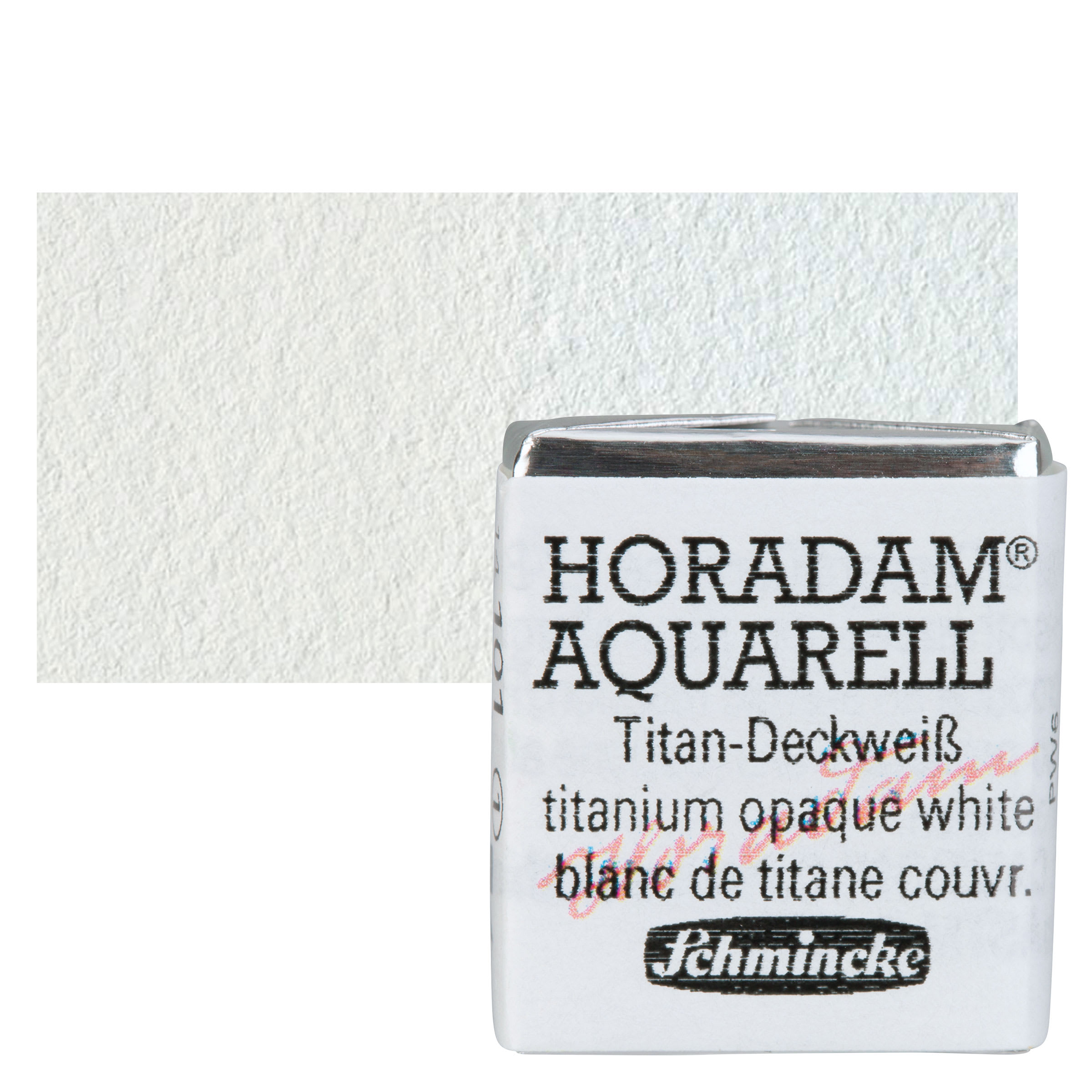 Schmincke Horadam Aquarell Watercolor - Titanium Opaque White, Half Pan