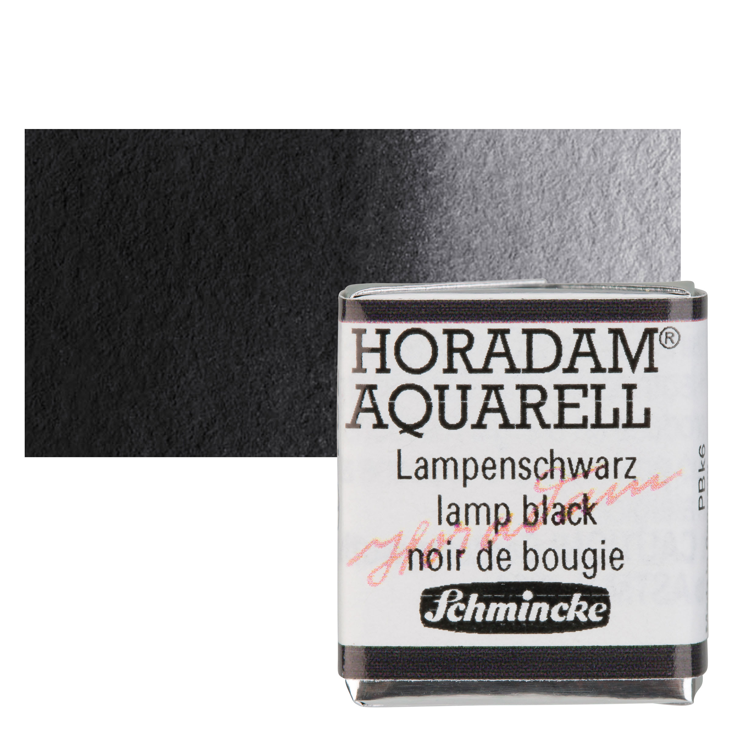 Schmincke Horadam Aquarell Watercolor - Lamp Black, Half Pan