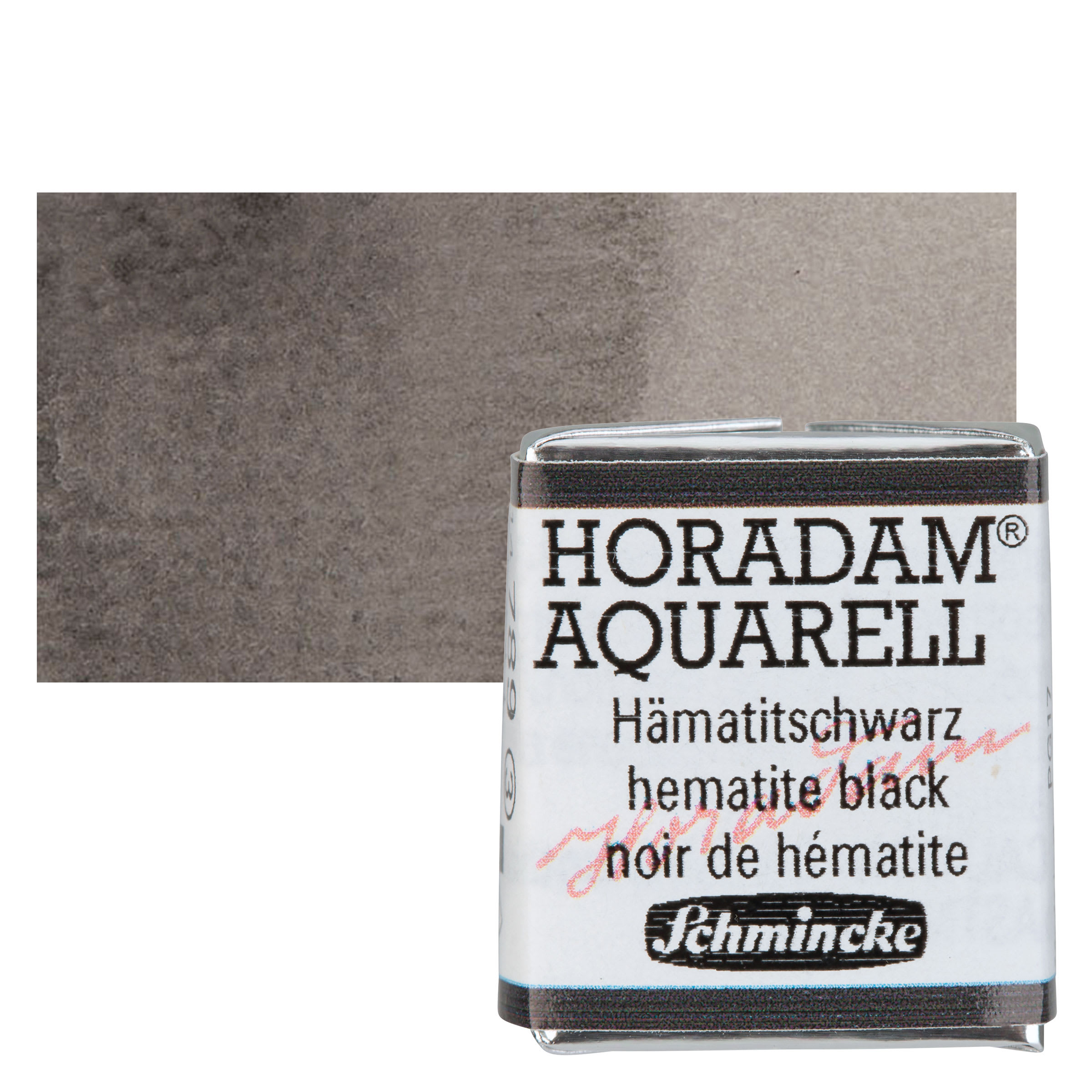 Schmincke Horadam Aquarell Watercolor - Hematite Black, Half Pan