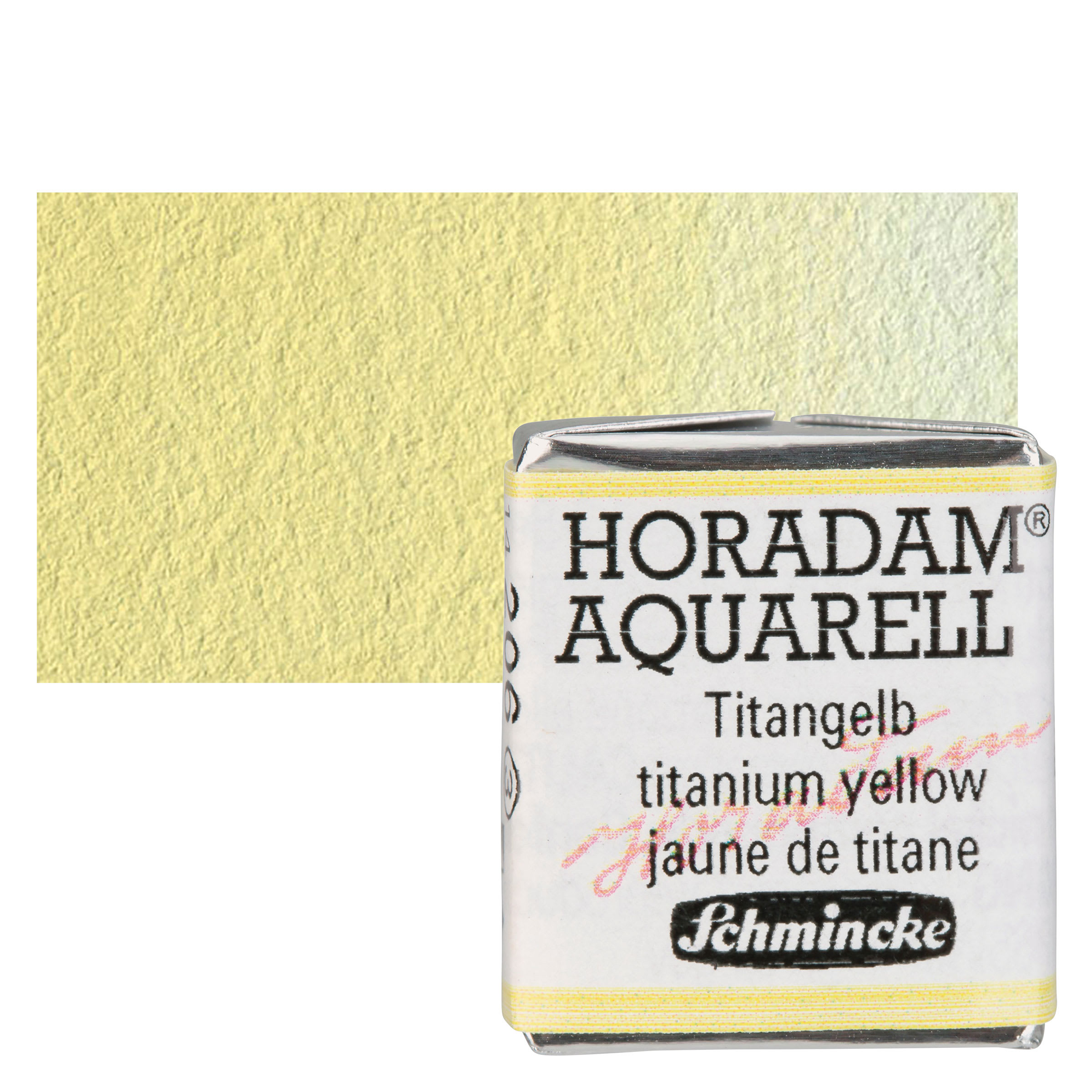 Schmincke Horadam Aquarell Watercolor - Titanium Yellow, Half Pan