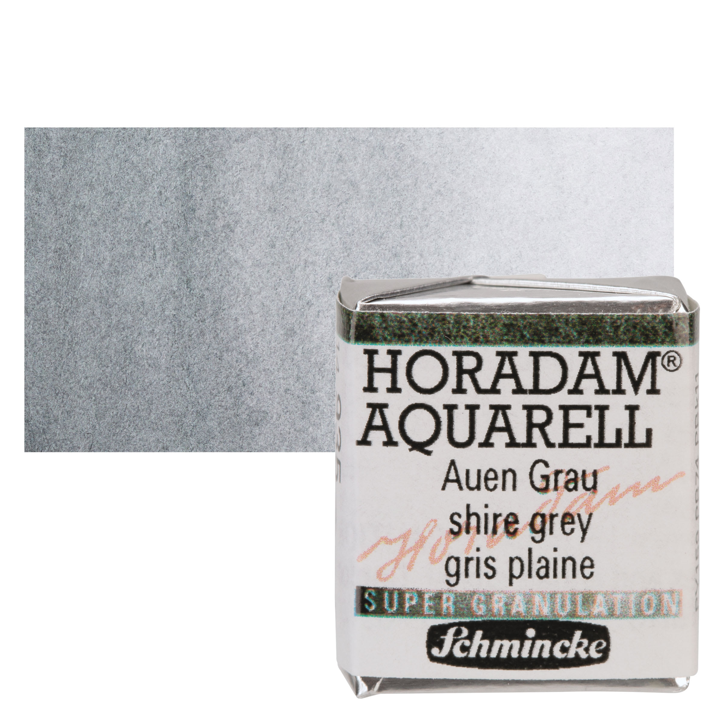 Schmincke Horadam Aquarell Artist Watercolor - Shire Grey, Supergranulation, Half Pan