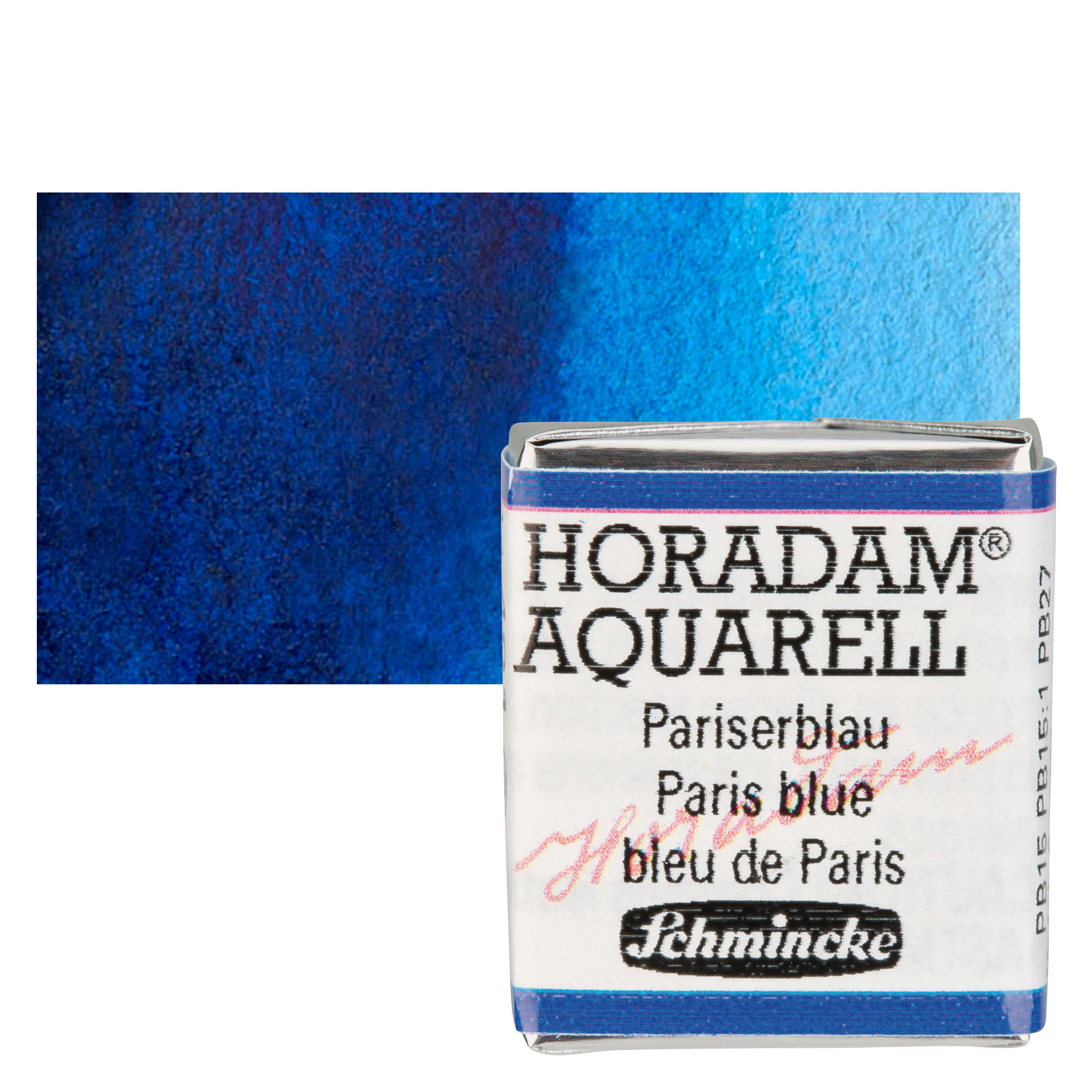 Schmincke Horadam Aquarell Watercolor - Paris Blue, Half Pan
