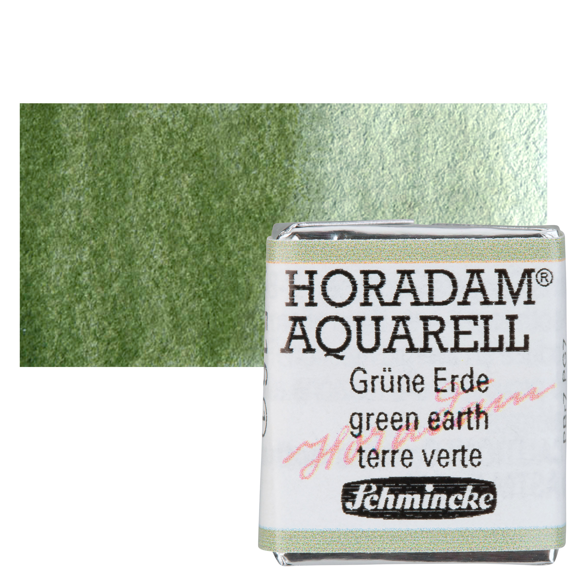 Schmincke Horadam Aquarell Artist Watercolor - Green Earth, Half Pan