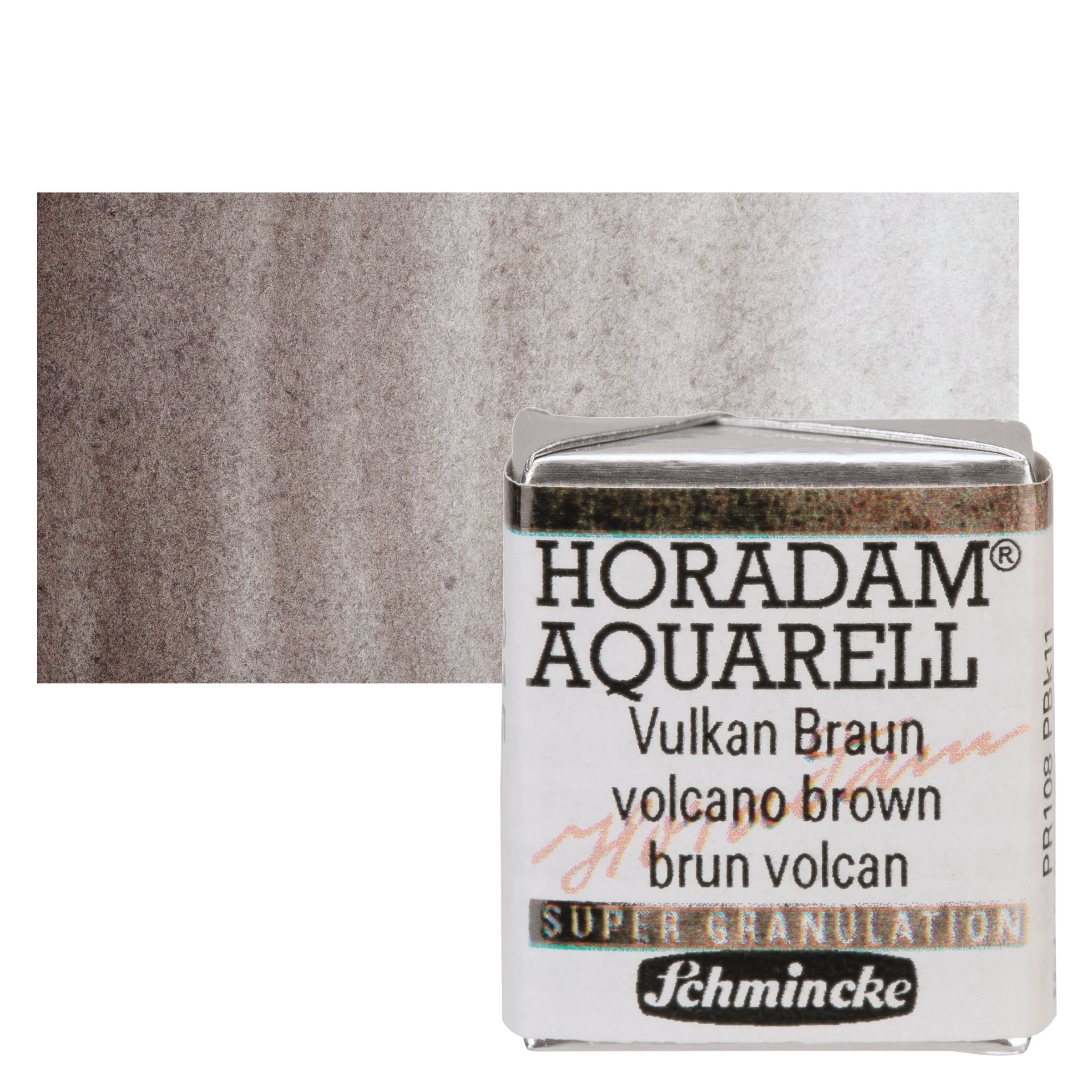 Schmincke Horadam Aquarell Artist Watercolor - Volcano Brown, Supergranulation, Half Pan