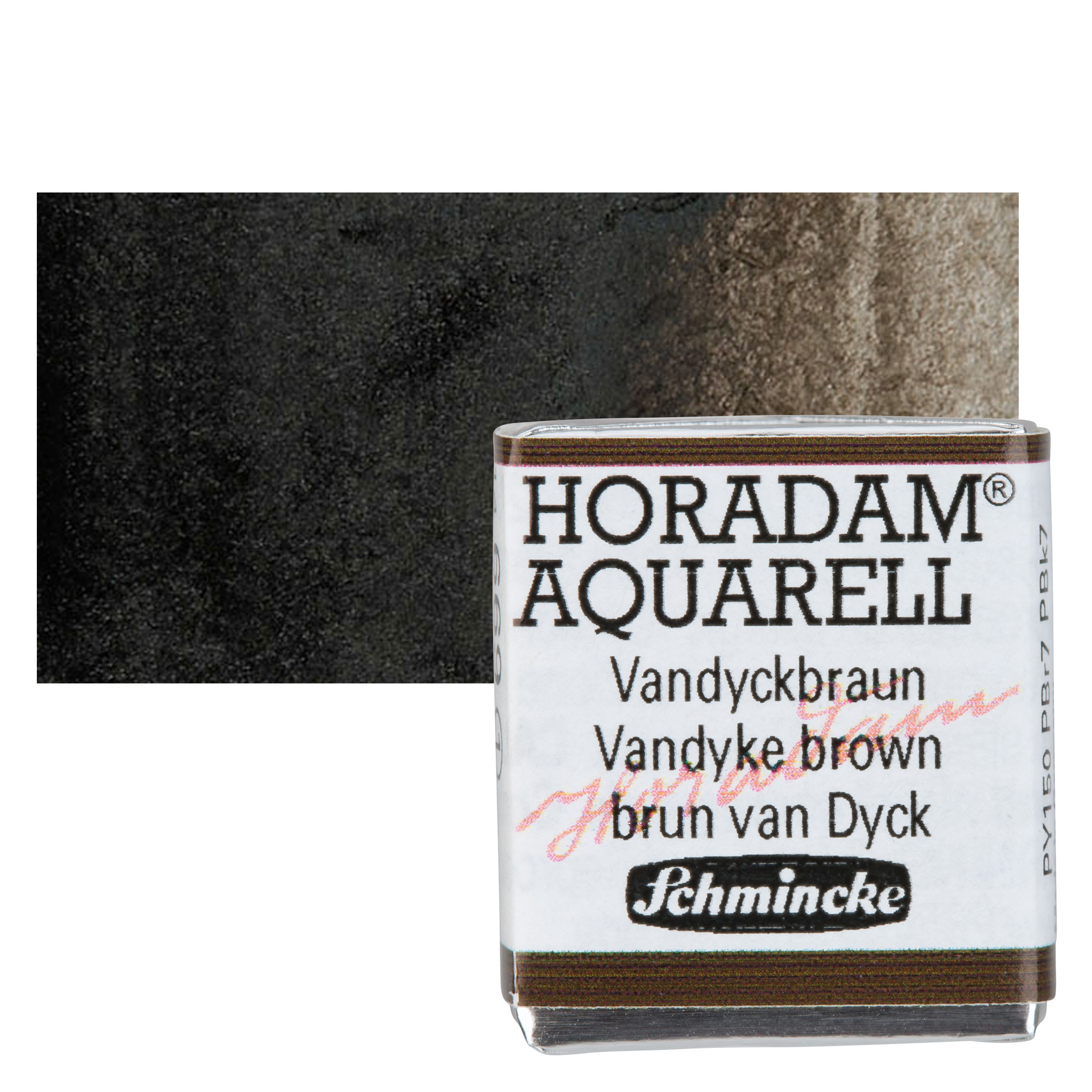 Schmincke Horadam Aquarell Watercolor - Vandyke Brown, Half Pan