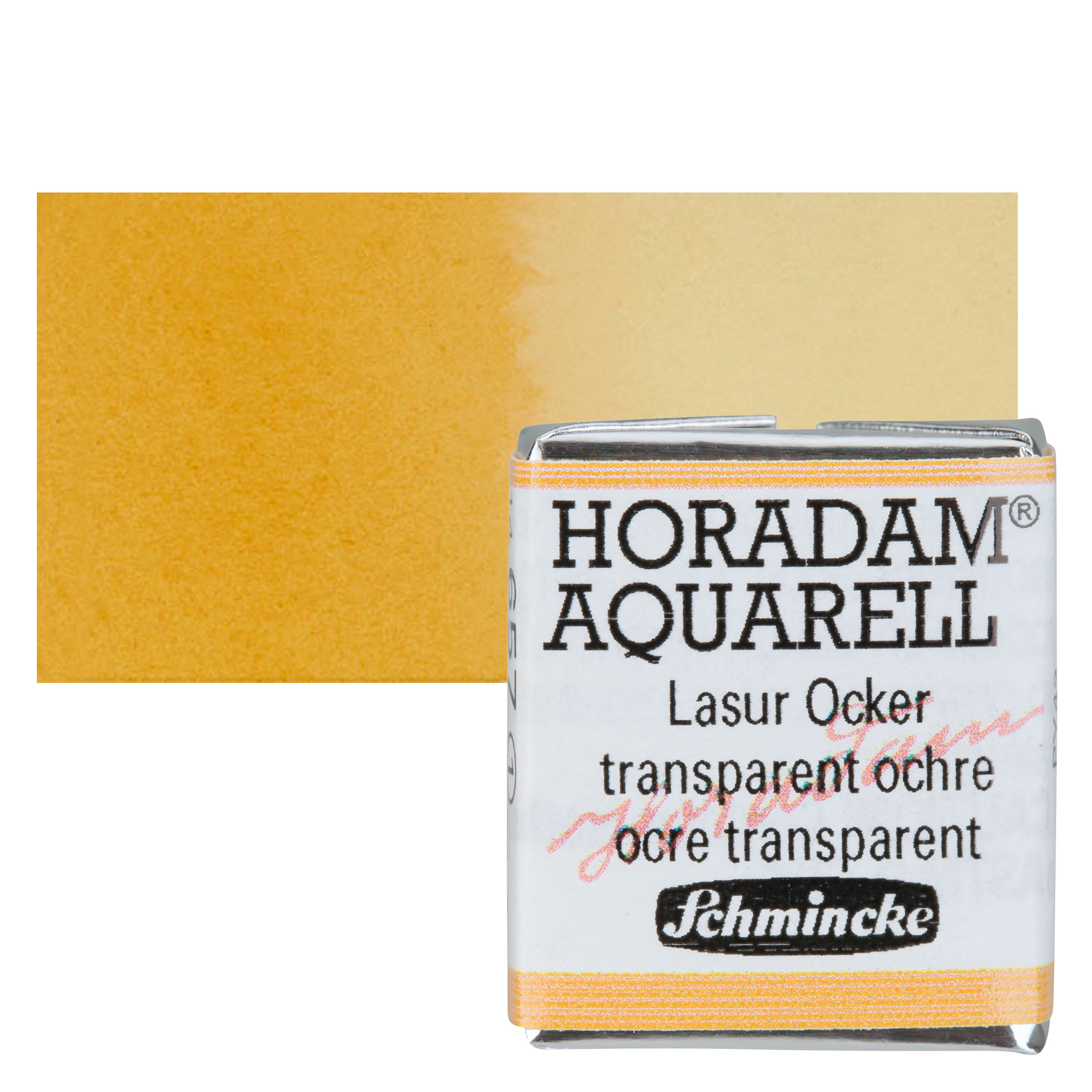 Schmincke Horadam Aquarell Watercolor - Transparent Ochre, Half Pan