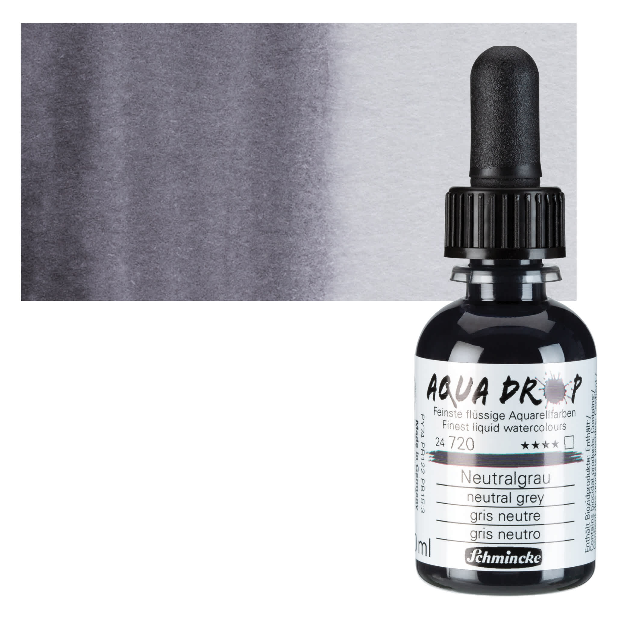 Schmincke Aqua Drop Watercolor - Neutral Grey, 30 ml