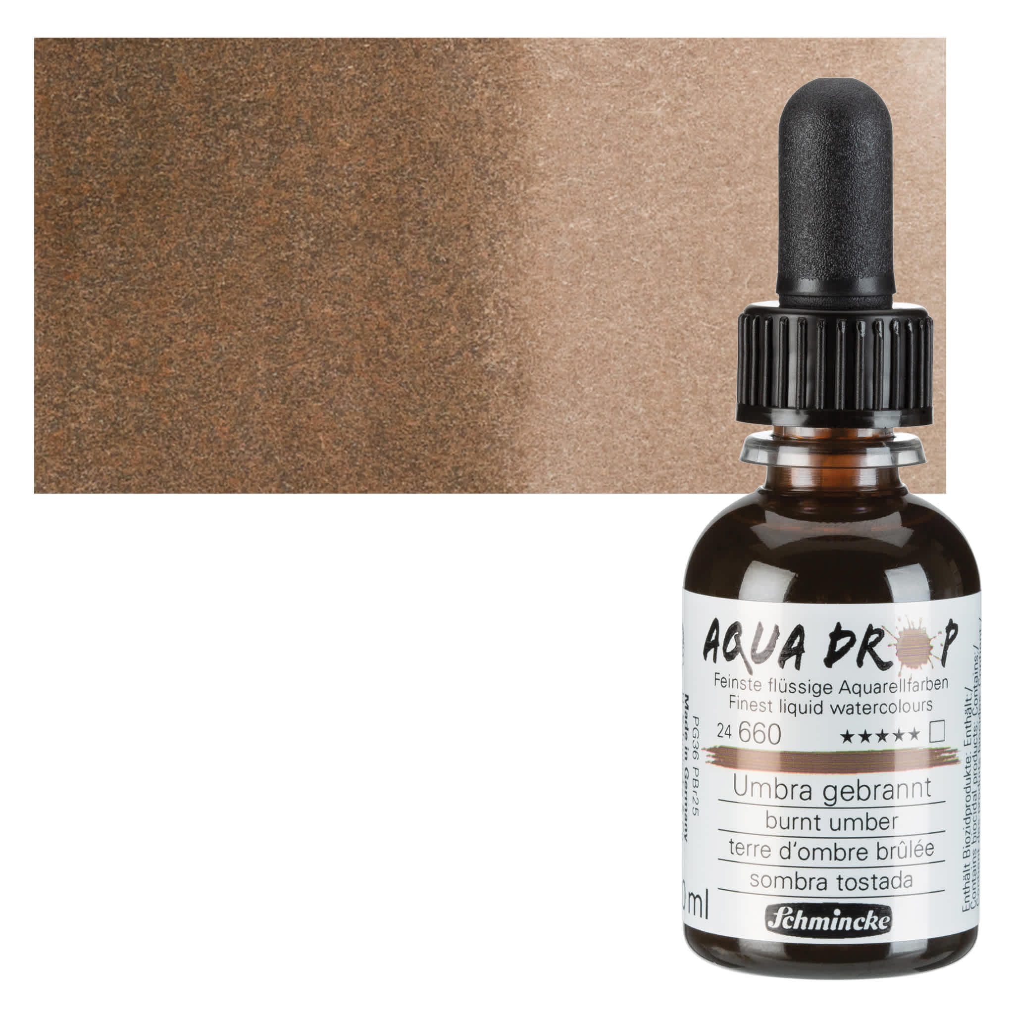 Schmincke Aqua Drop Watercolor - Burnt Umber, 30 ml