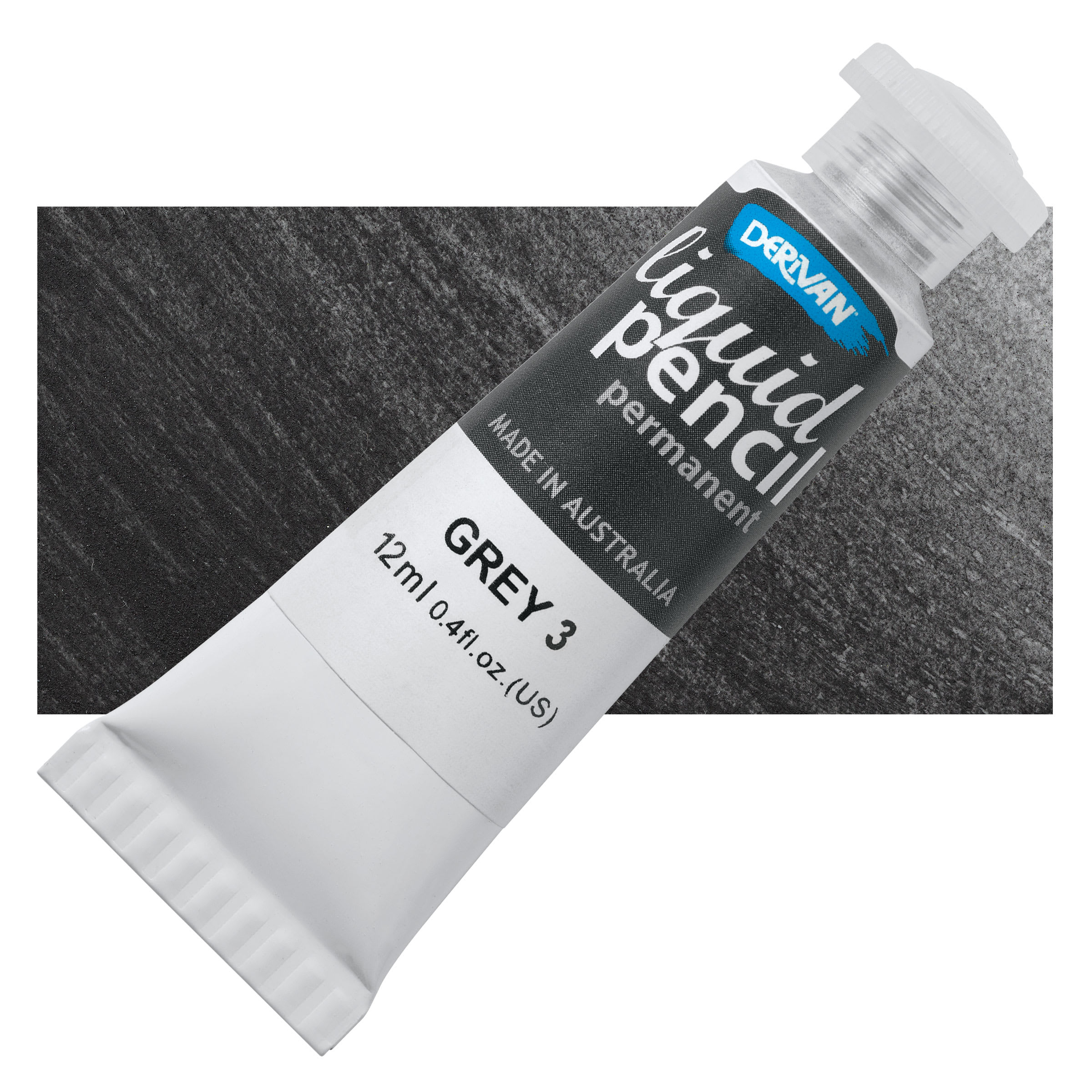 Derivan Permanent Liquid Pencil Tube - Grey #3, 12 ml