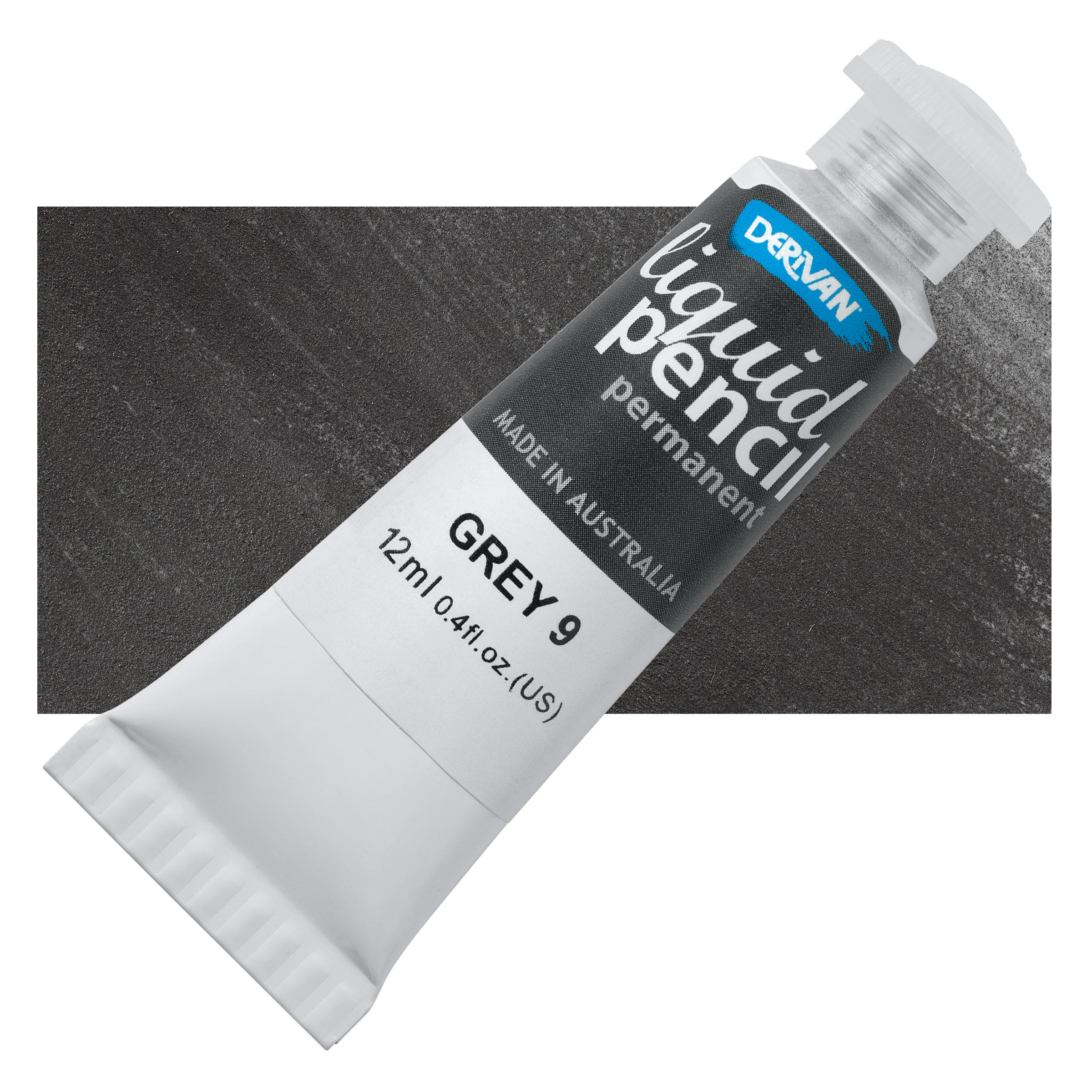 Derivan Permanent Liquid Pencil Tube - Grey #9, 12 ml