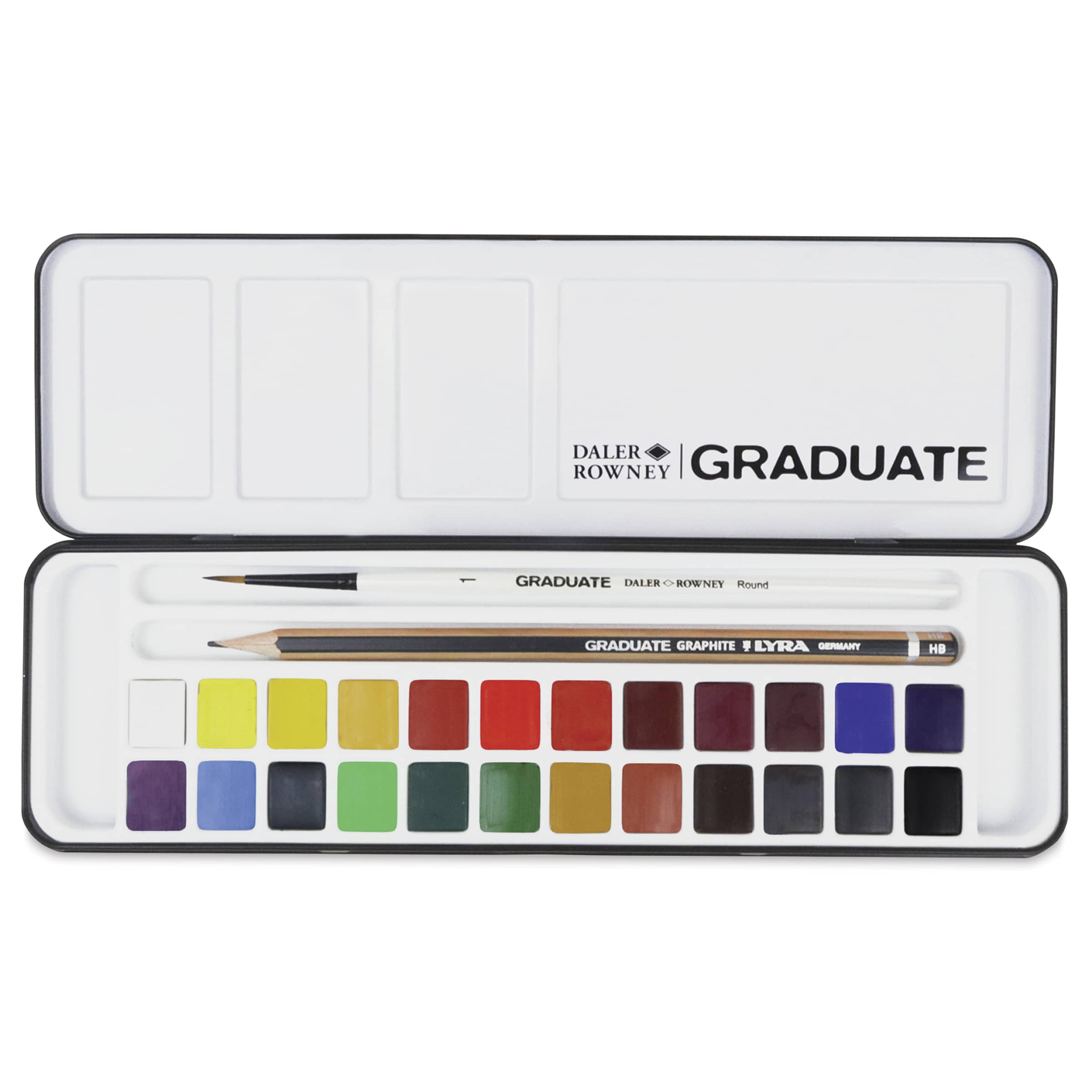 DRWD135900024 Graduate Watercolor Paint Half Pan Travel Set, Assorted Color - 24 Piece