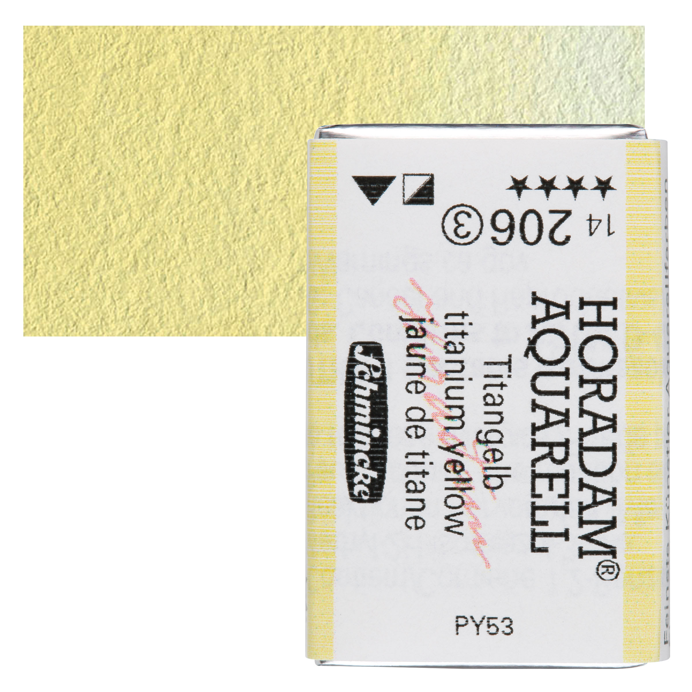 Schmincke Horadam Aquarell Watercolor - Titanium Yellow, Full Pan