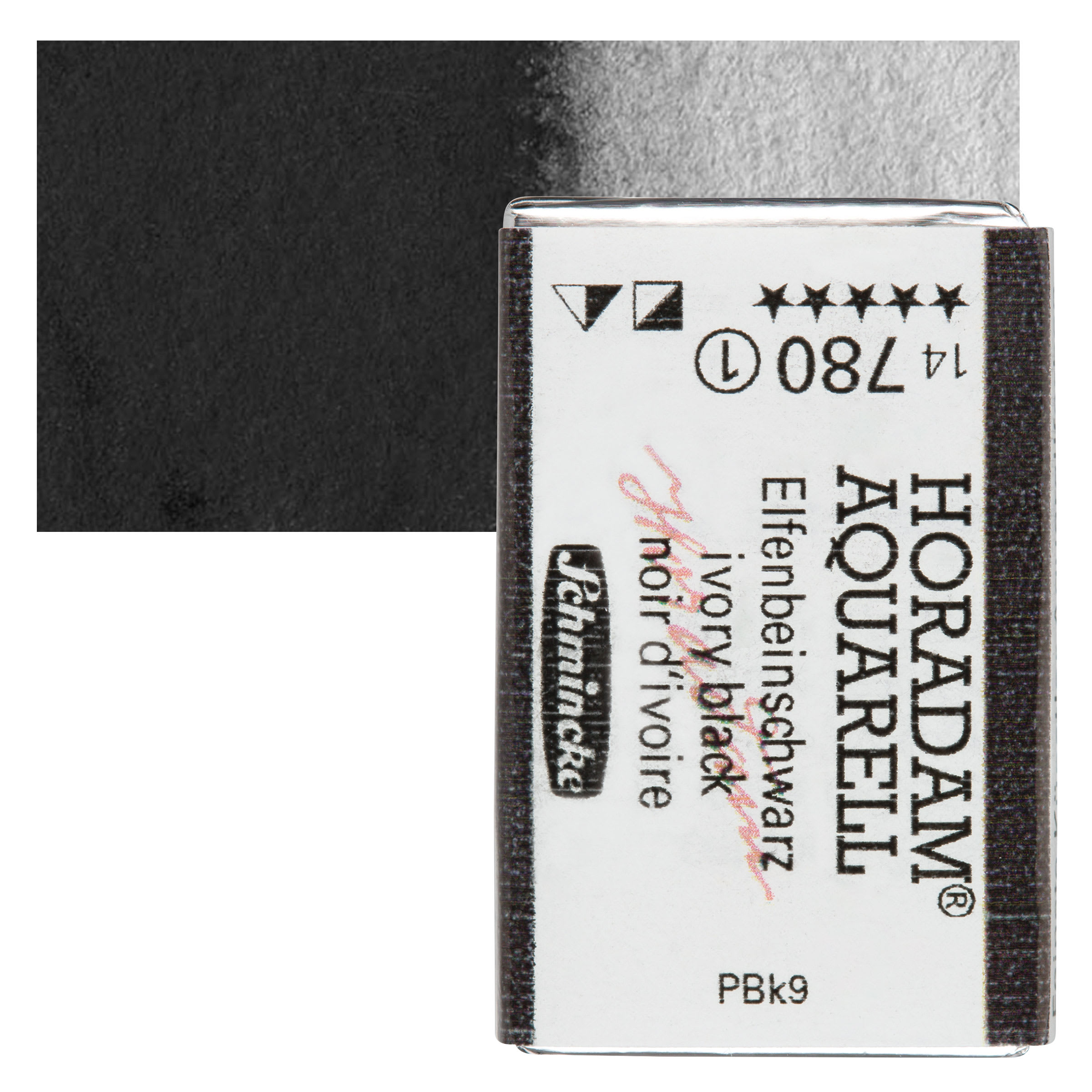 Schmincke Horadam Aquarell Watercolor - Ivory Black, Full Pan