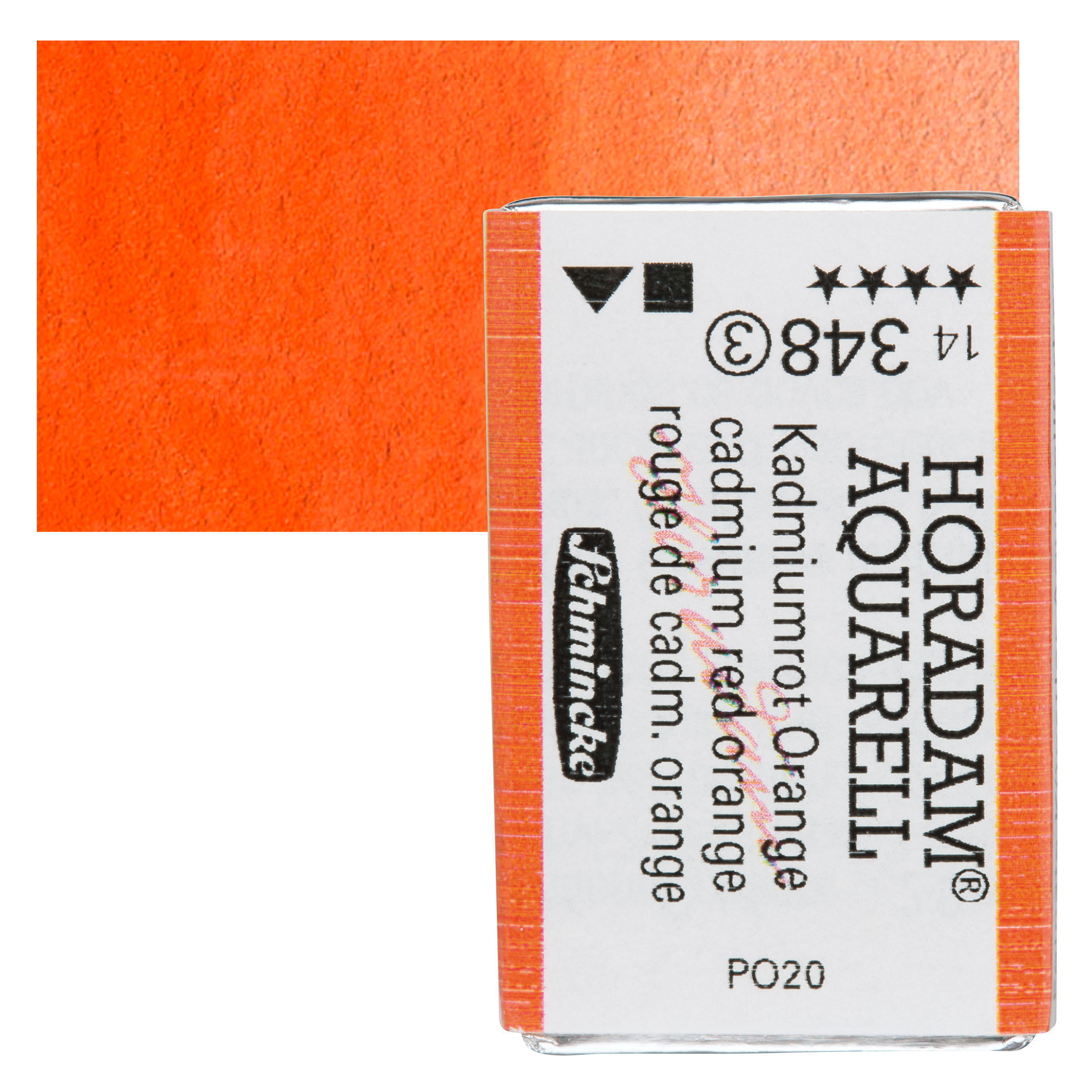Schmincke Horadam Aquarell Watercolor - Cadmium Red Orange, Full Pan