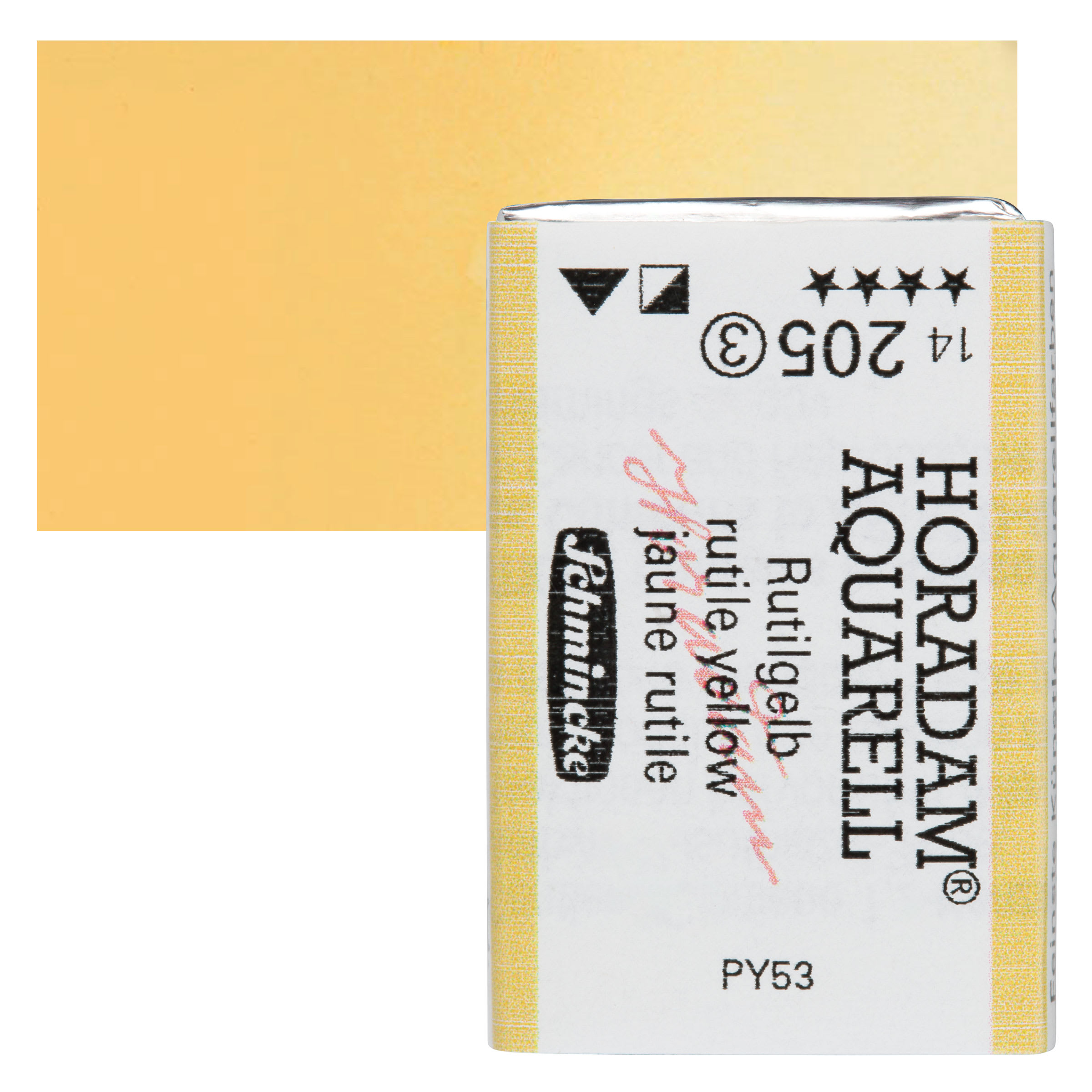 Schmincke Horadam Aquarell Watercolor - Rutile Yellow, Full Pan