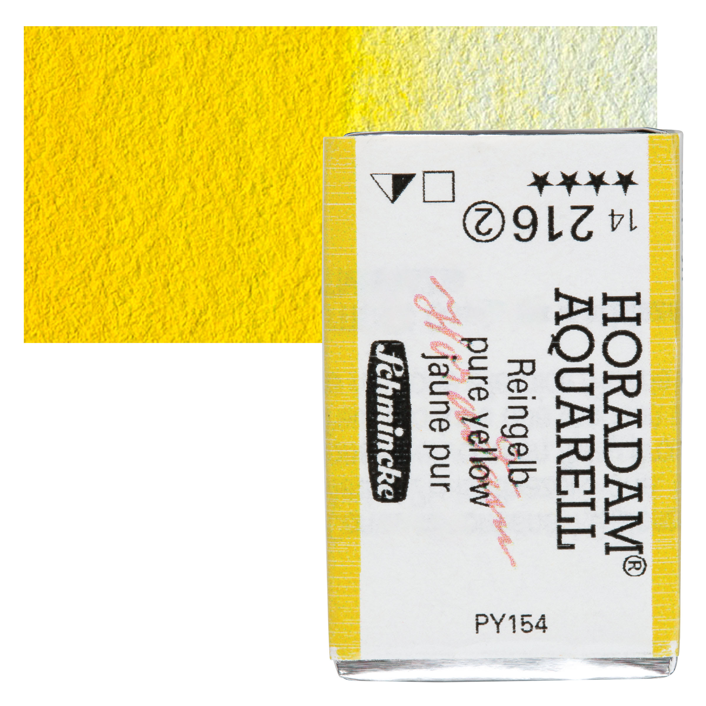 Schmincke Horadam Aquarell Watercolor - Pure Yellow, Full Pan