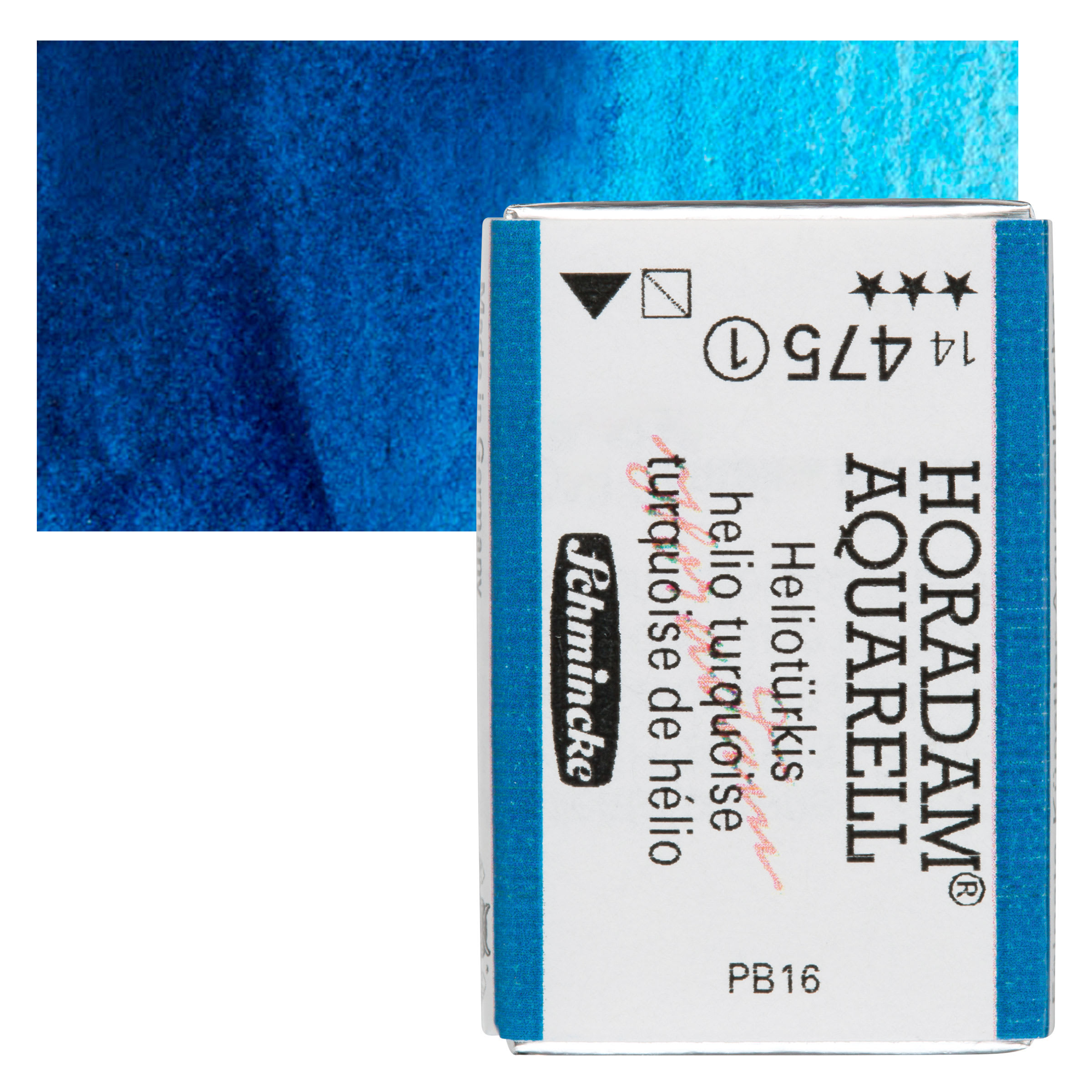 Schmincke Horadam Aquarell Watercolor - Helio Turquoise, Full Pan