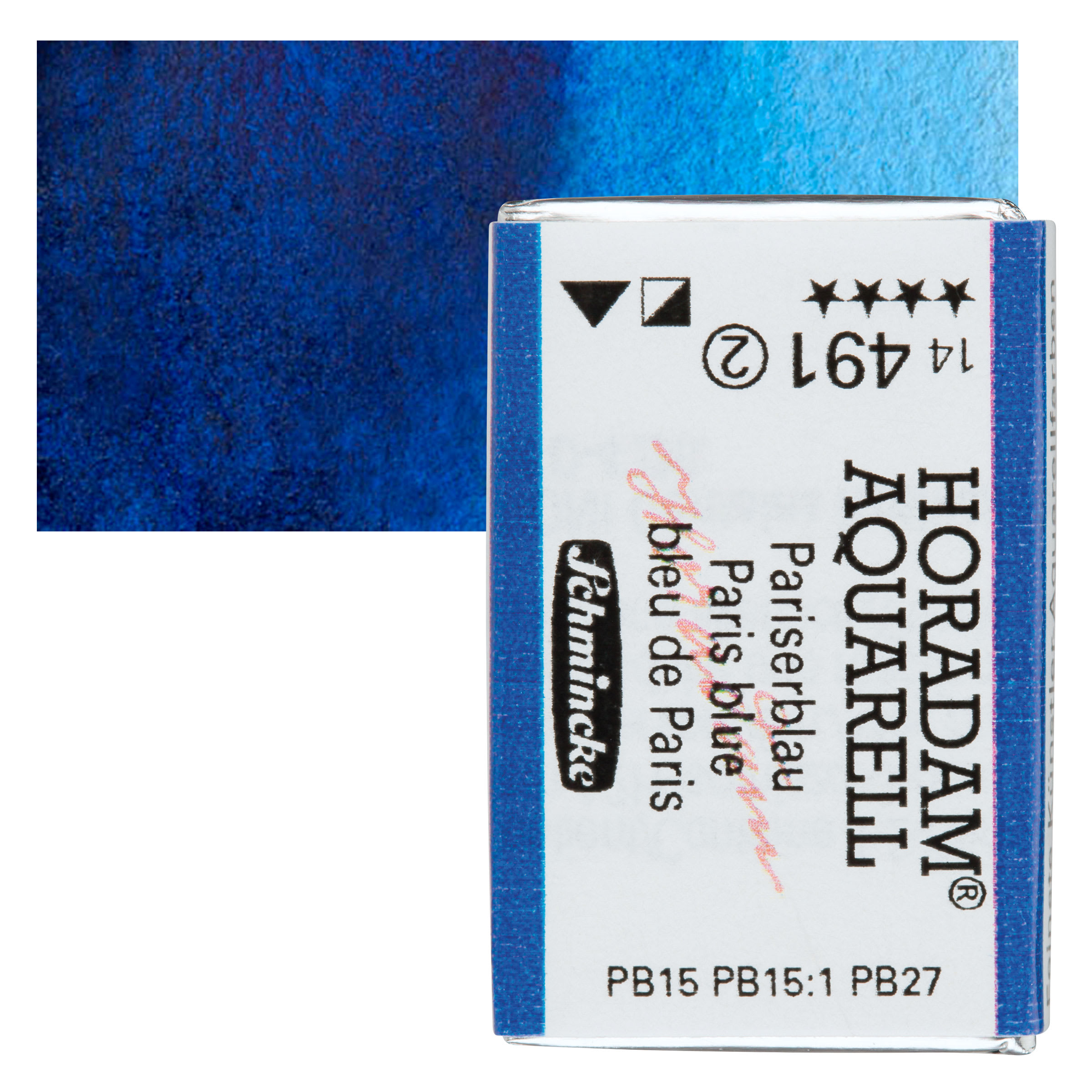 Schmincke Horadam Aquarell Watercolor - Paris Blue, Full Pan
