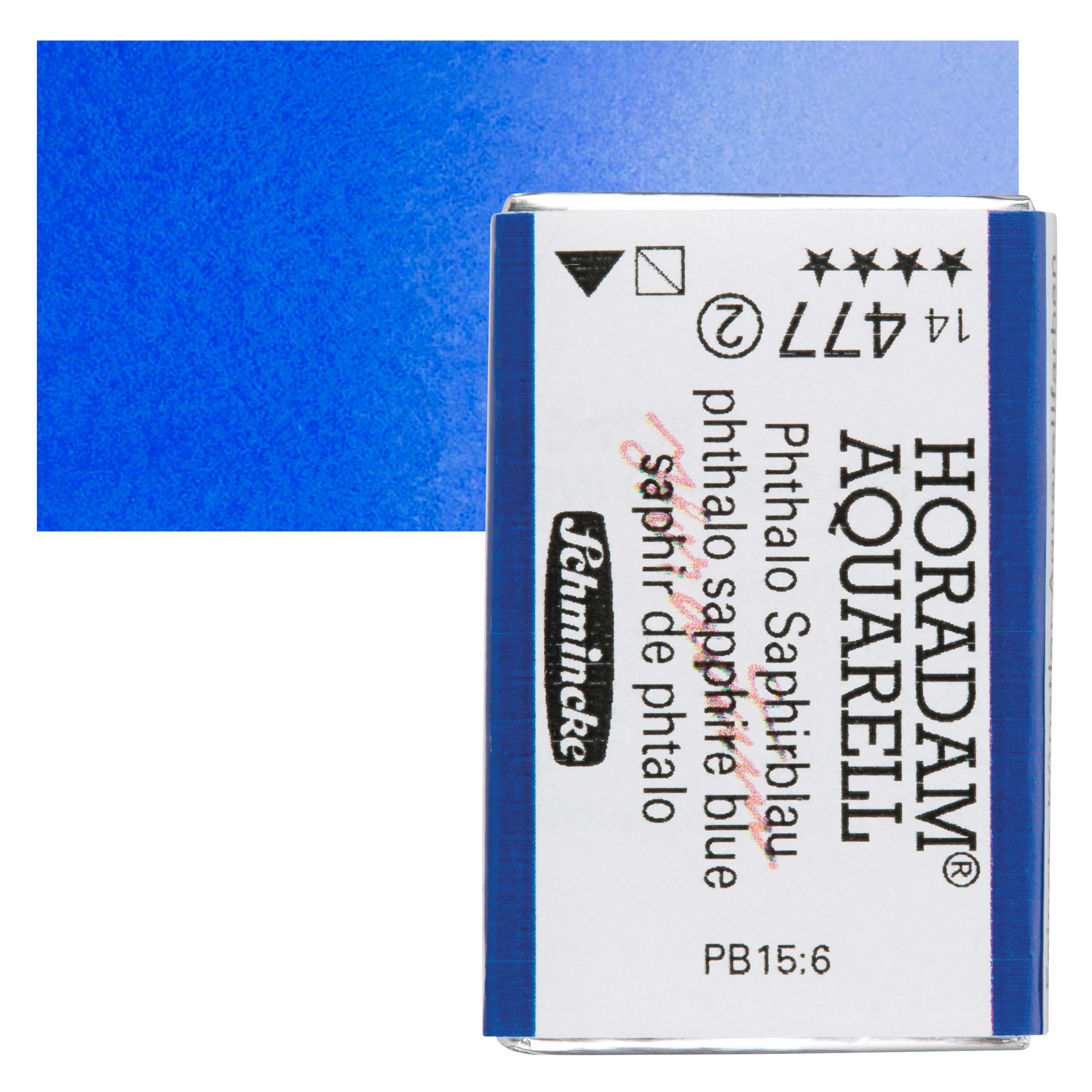 Schmincke Horadam Aquarell Watercolor - Phthalo Sapphire Blue, Full Pan
