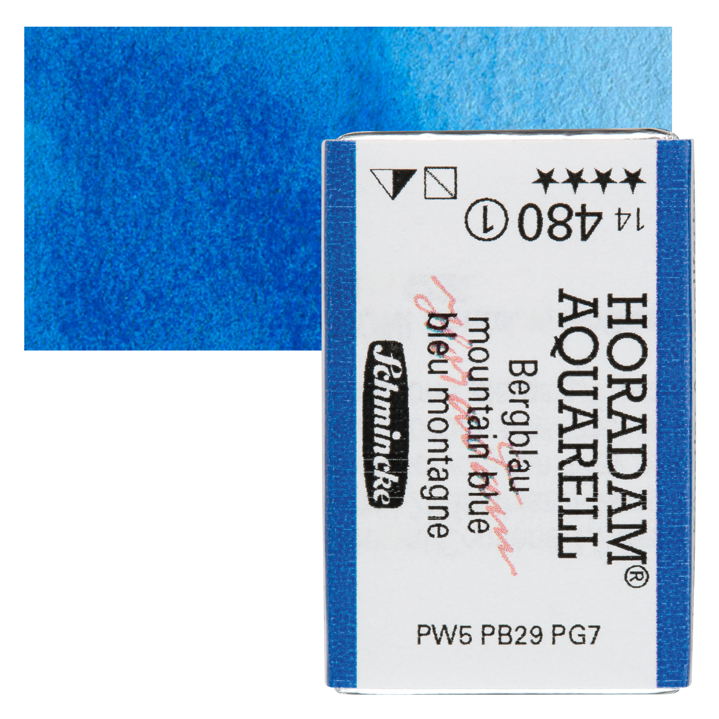 Schmincke Horadam Aquarell Watercolor - Mountain Blue, Full Pan