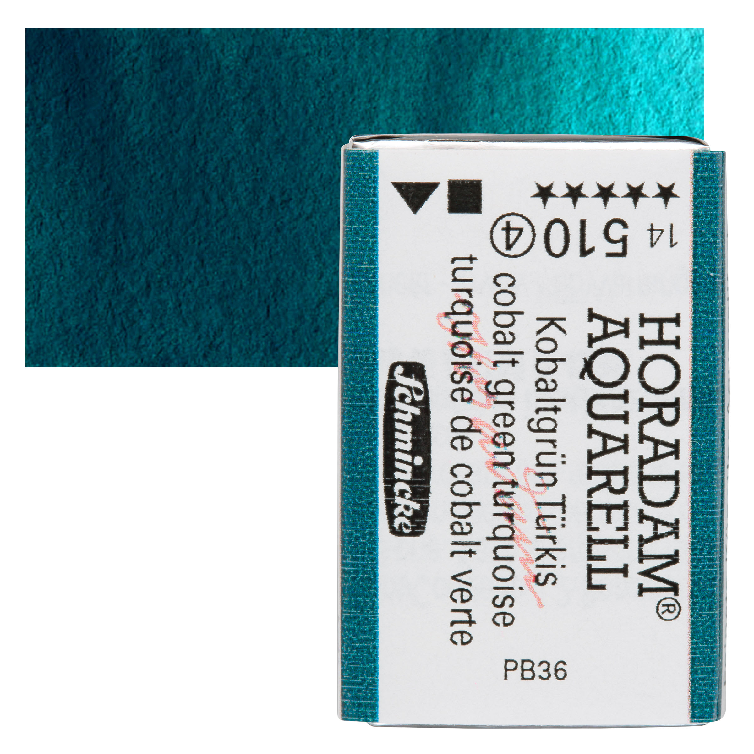 Schmincke Horadam Aquarell Watercolor - Cobalt Green Turquoise, Full Pan