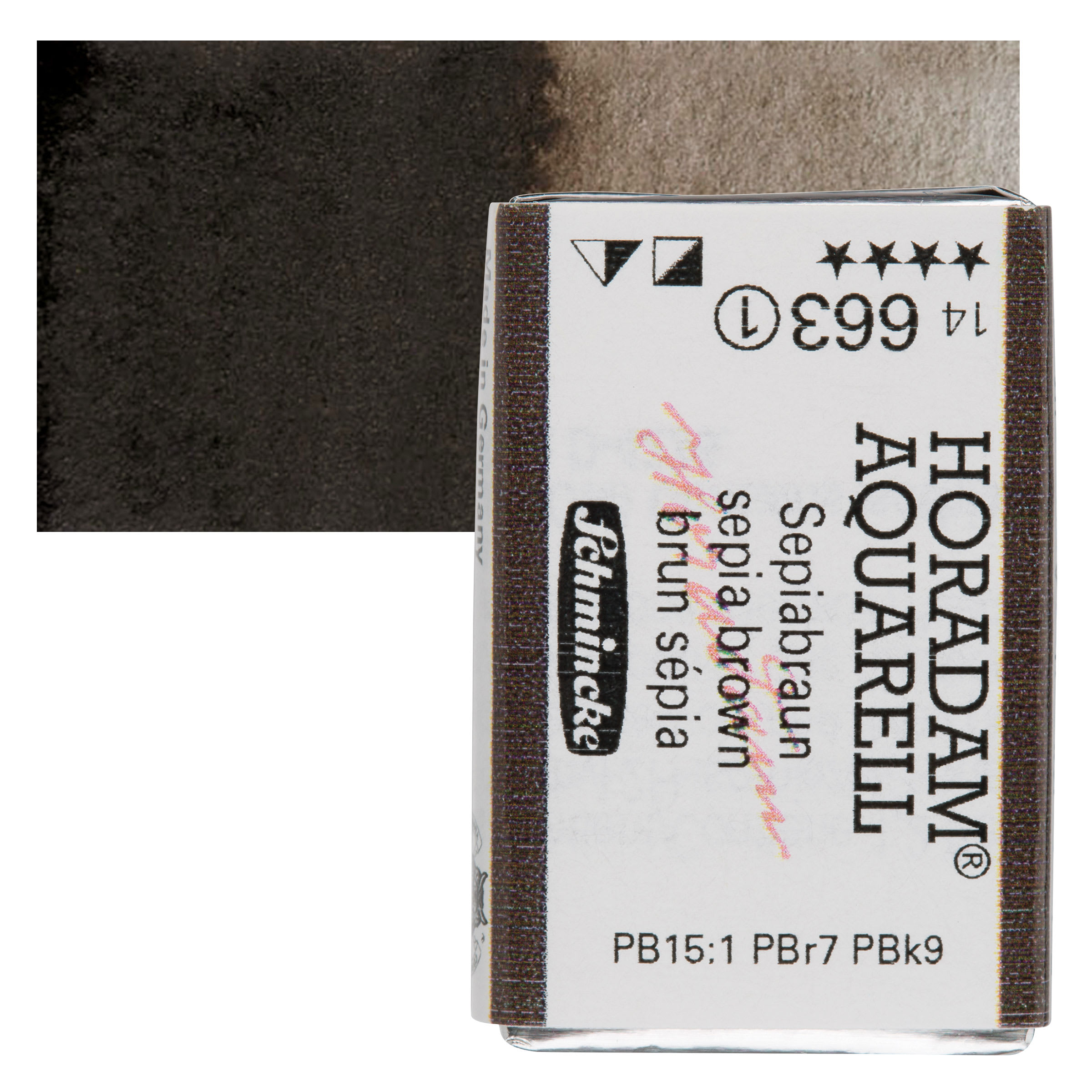 Schmincke Horadam Aquarell Watercolor - Sepia Brown, Full Pan