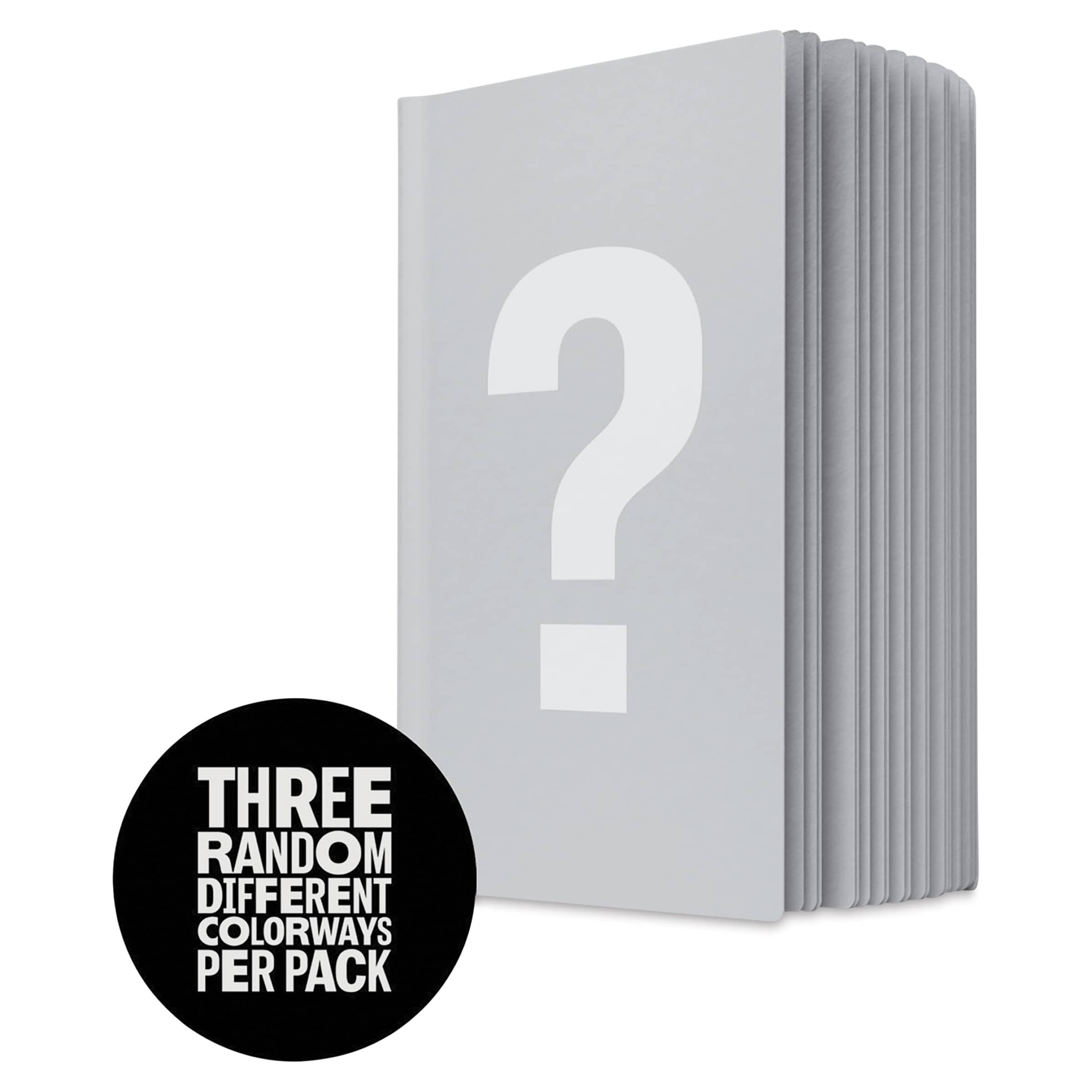 Uglybooks Perfect Bound Notebook - NO.1 Mystery, 5-3/4" x 4", 135 gsm, Pkg of 3