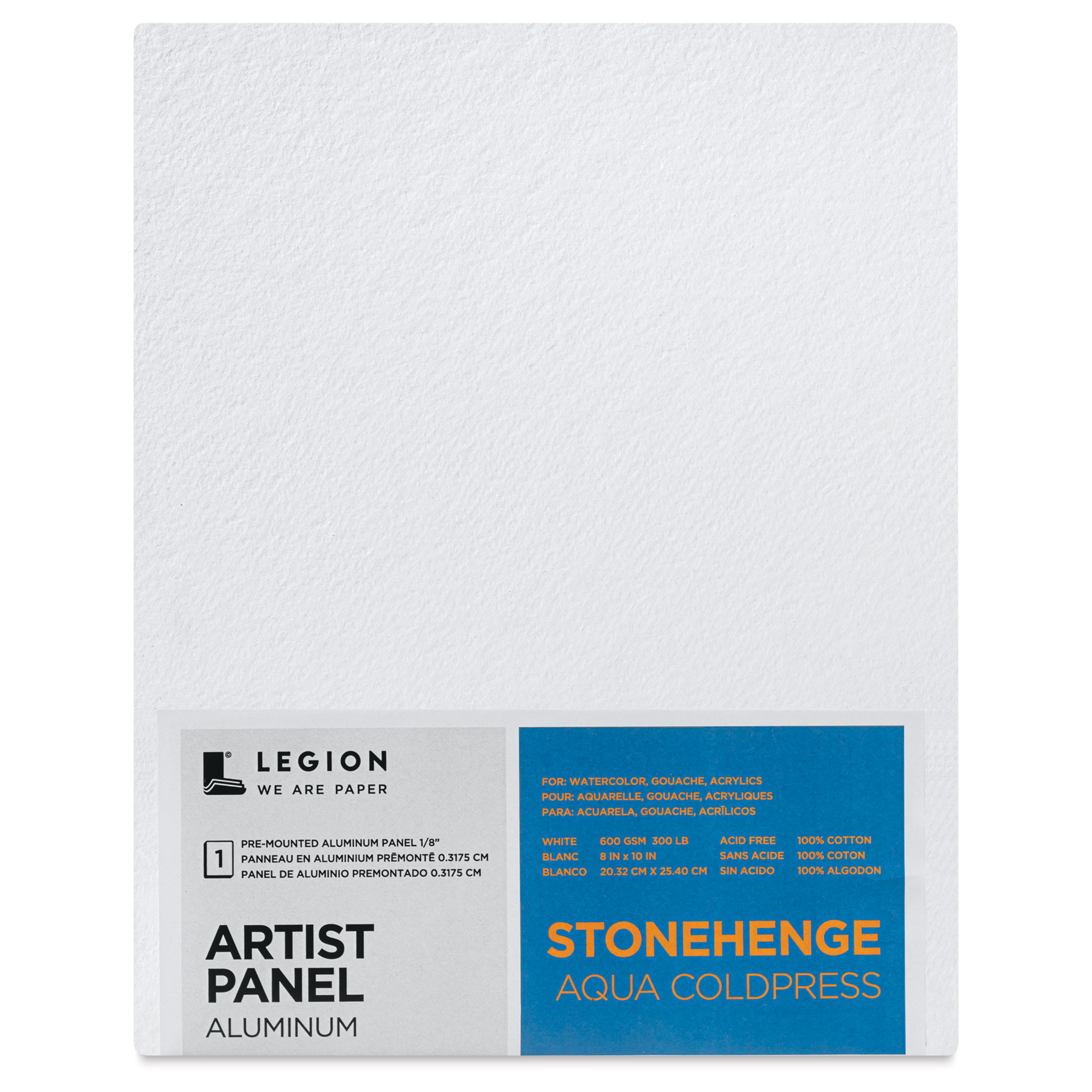 Legion Stonehenge Aqua Aluminum White Panel - 8" x 10"