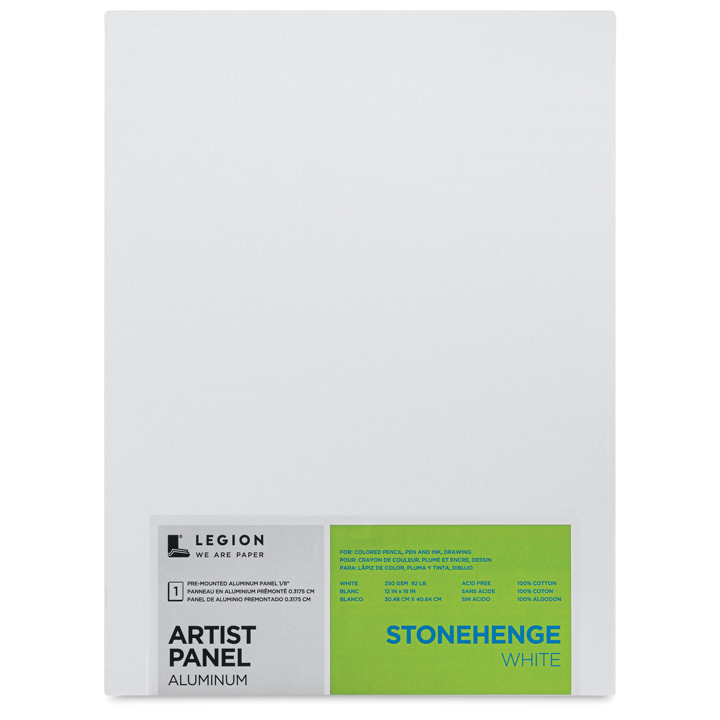 Legion Stonehenge White Drawing Aluminum Artist Panel - 12" x 16"