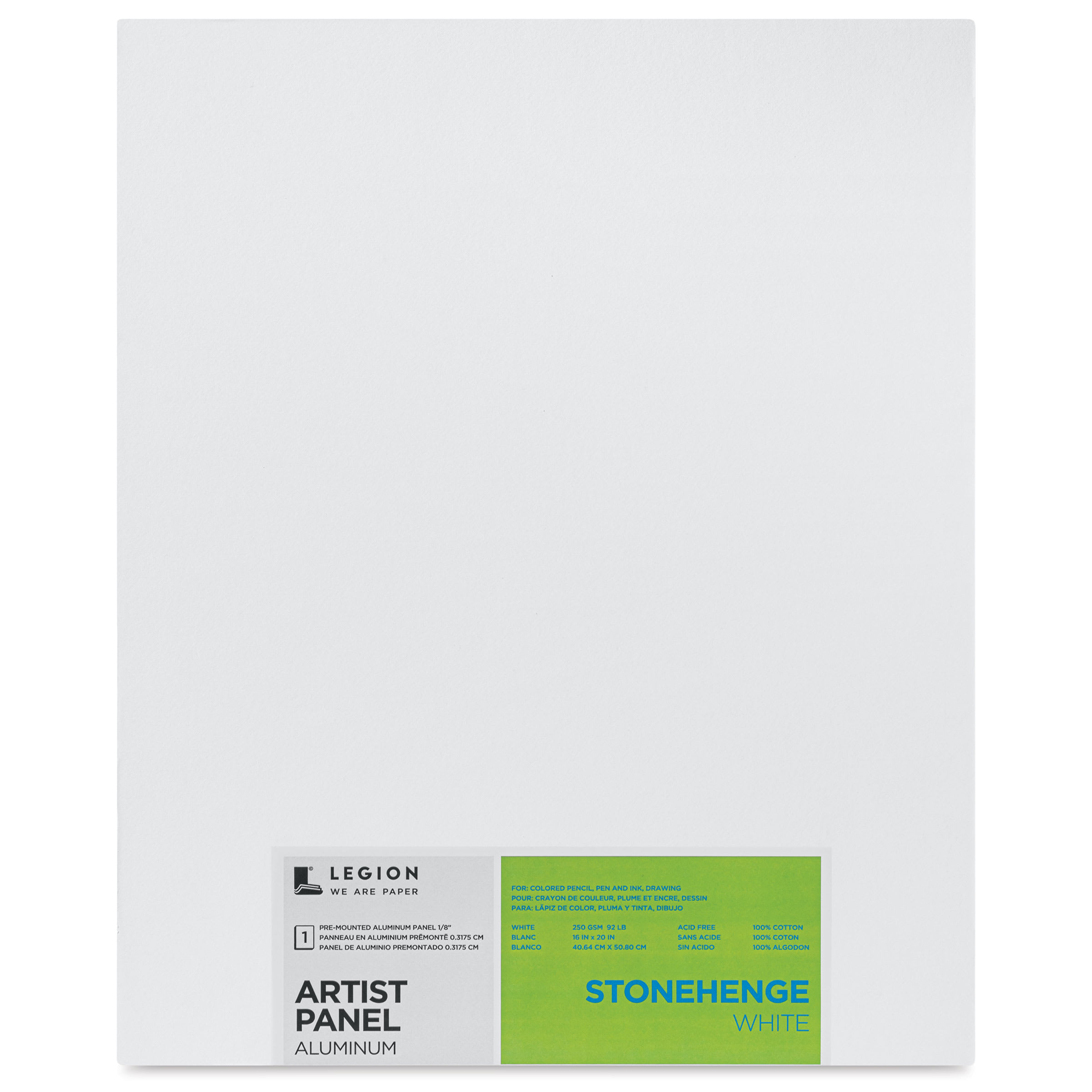 Legion Stonehenge White Drawing Aluminum Artist Panel - 16" x 20"