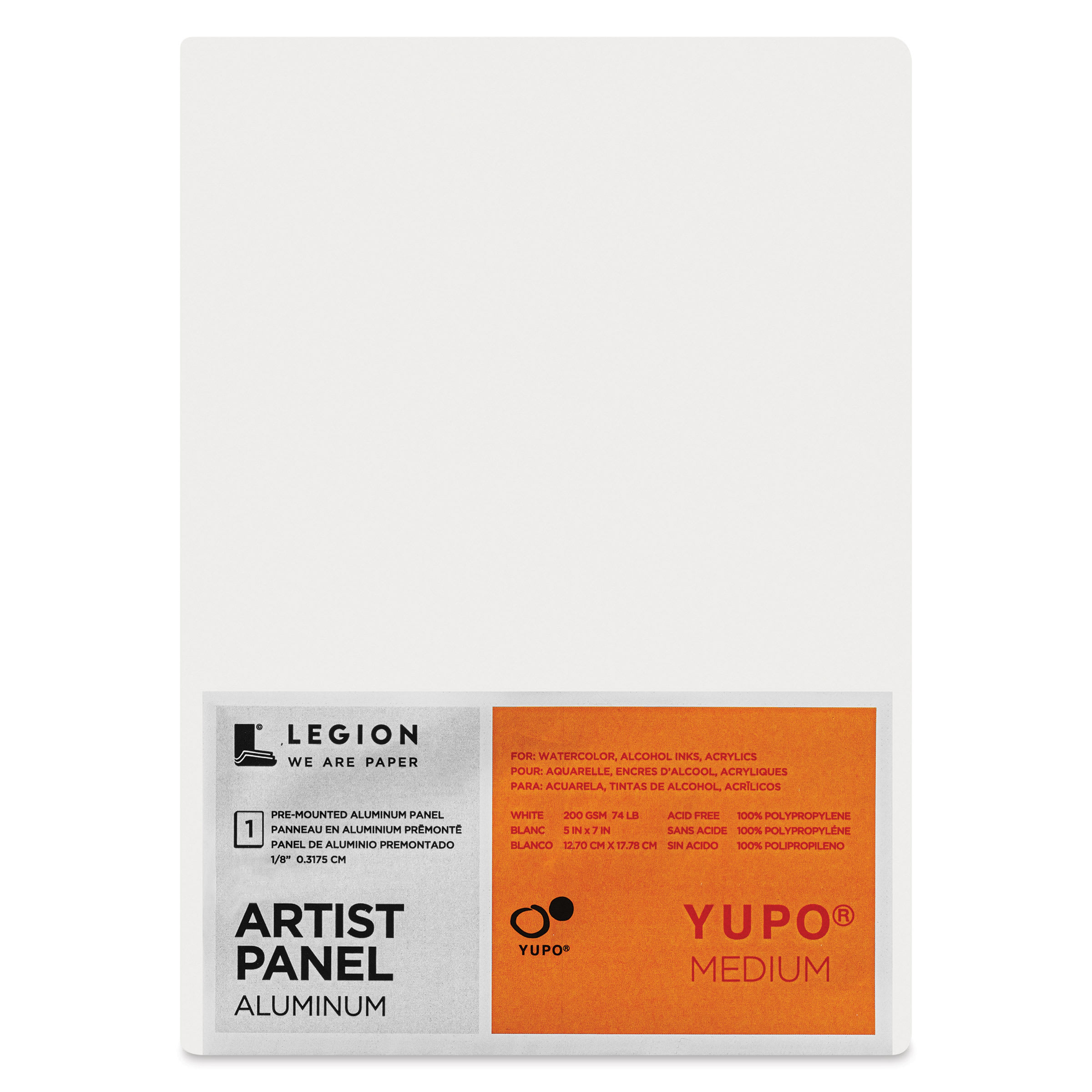 Legion Yupo Aluminum Artist Panel - 5" x 7", 1/8"