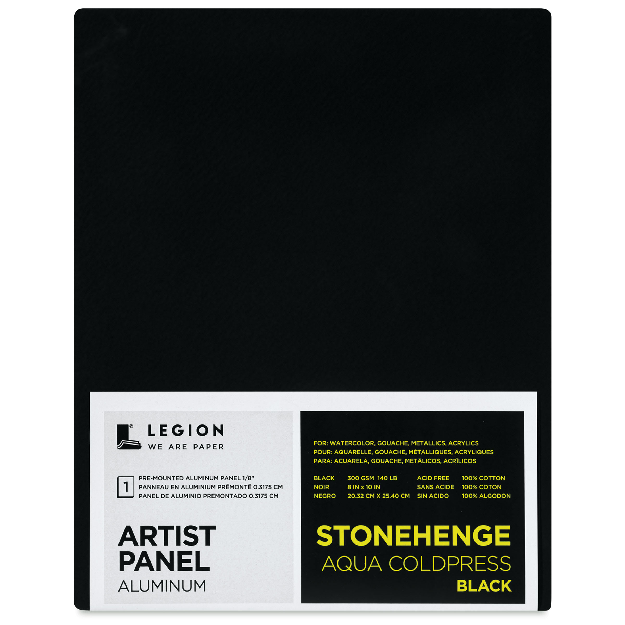 Legion Stonehenge Aqua Aluminum Black Panel - 5" x 7"