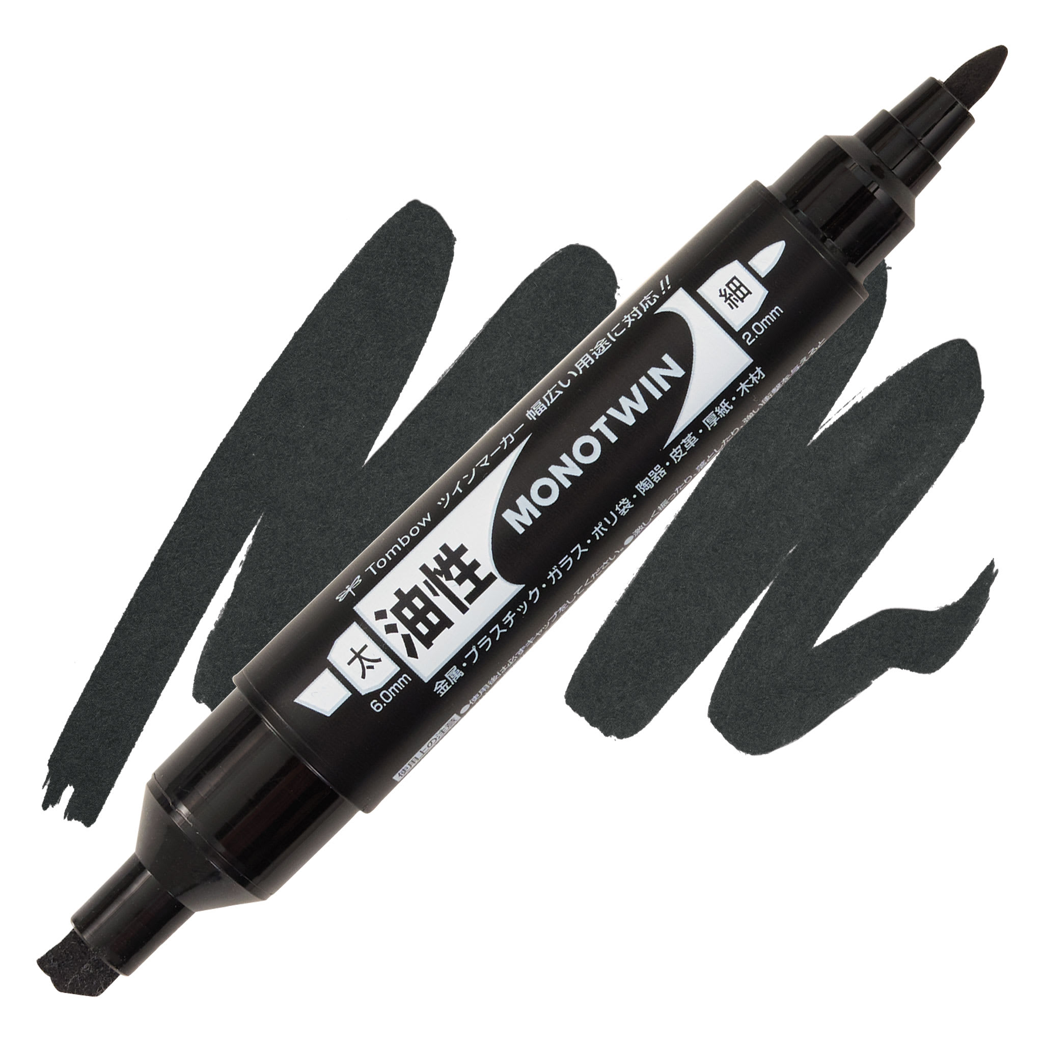 Tombow Mono Twin Permanent Marker - Black, Bold Tip