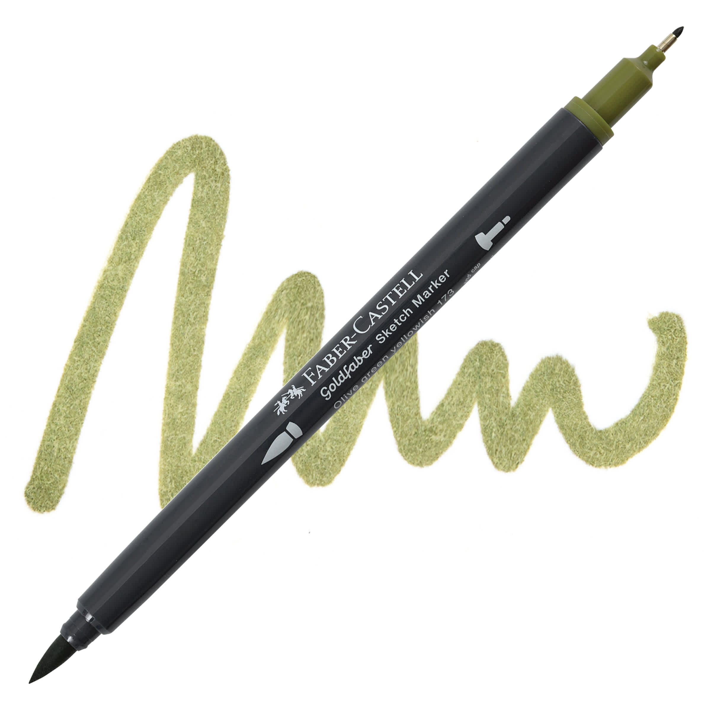 Faber-Castell Goldfaber Sketch Dual-Tip Marker - 173 Olive Green Yellowish