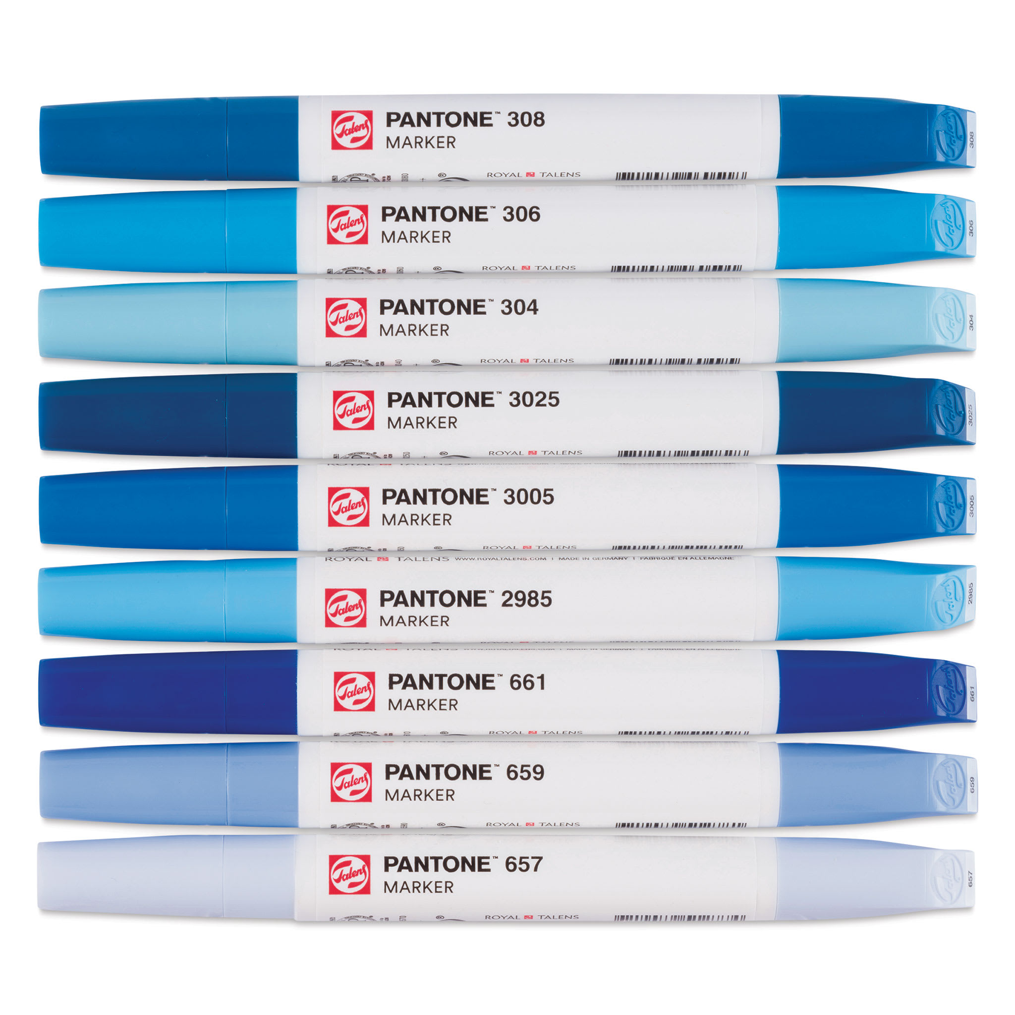 Pantone Dual Tip Markers - Set of 9, Blue